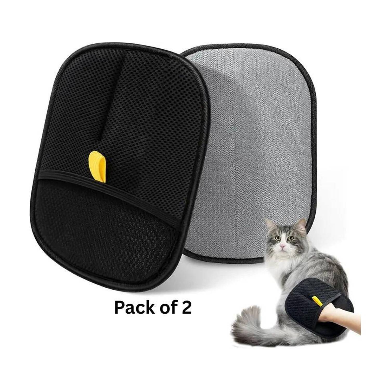 AORDEY Pet Hair Removal Gloves for Pet Hair, Dog and Cat Hair Remover Grooming Gloves for Dog, Cat