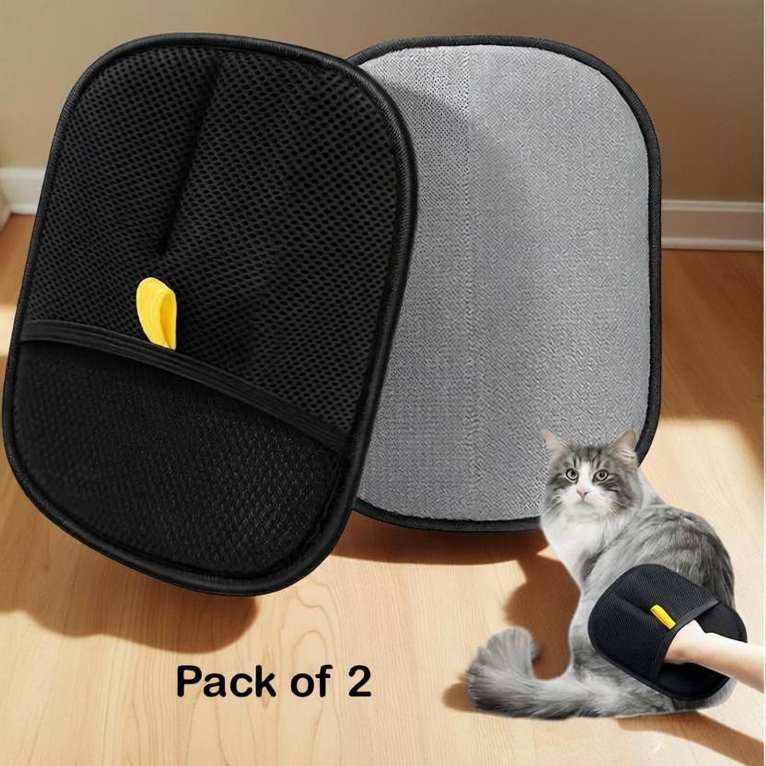 AORDEY Pet Hair Removal Gloves for Dogs & Cats | Reusable Grooming & Hair Remover Glove Grooming Gloves for Dog, Cat