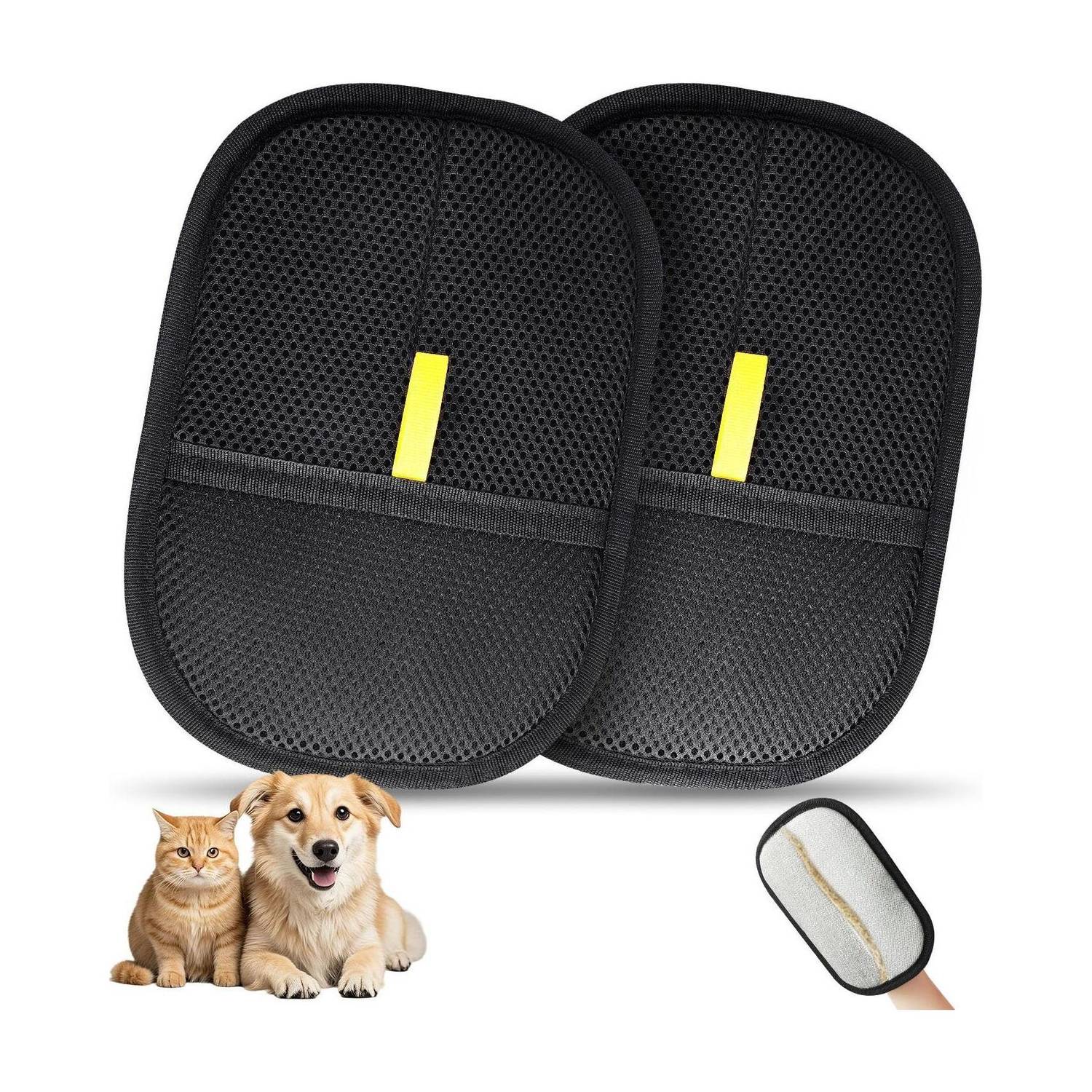 atrmitra 2 Pcs Pet Hair Remover Gloves – Static Hair Catcher Mitt, Fur Remover & Grooming Gloves for Dog & Cat