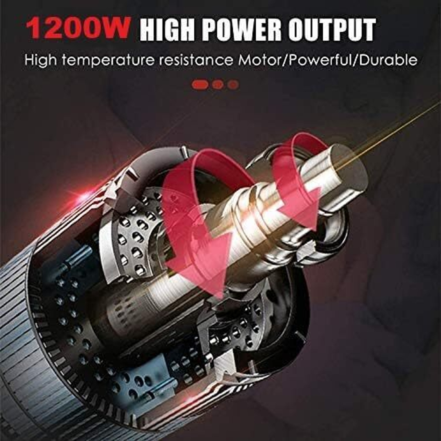 Image of DeReliable 1200W Sheep hair cutting machine with 1 extra Blade, 6 Speed control Red, Orange Pet Hair Trimmer
