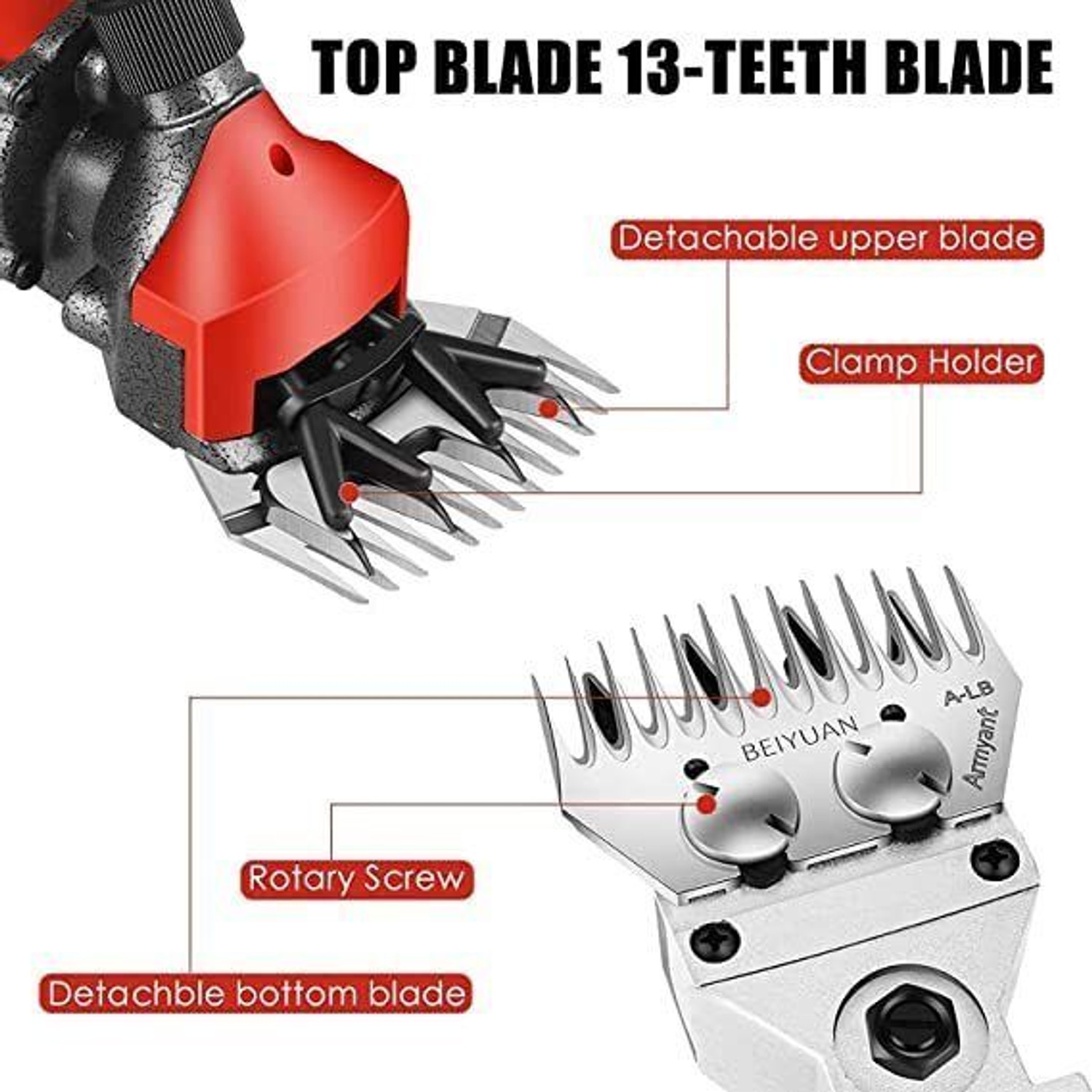 Image of sleepehead 900W Horse /Goat /Cat /Dog /Animals hair cutting machine Black, Red, Yellow Pet Hair Trimmer