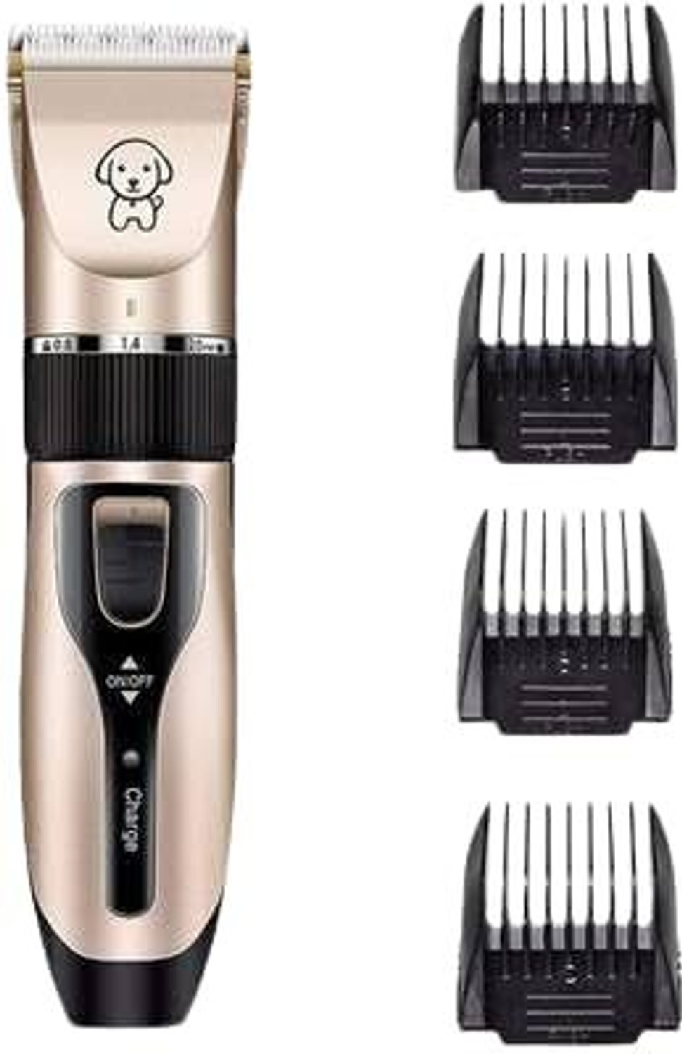 Image of SMARTHUBSTORE Pet Grooming Kit Clippers Low Noise Quiet Rechargeable Cordless Dog Trimmer Gold Multicolor Pet Hair Trimmer