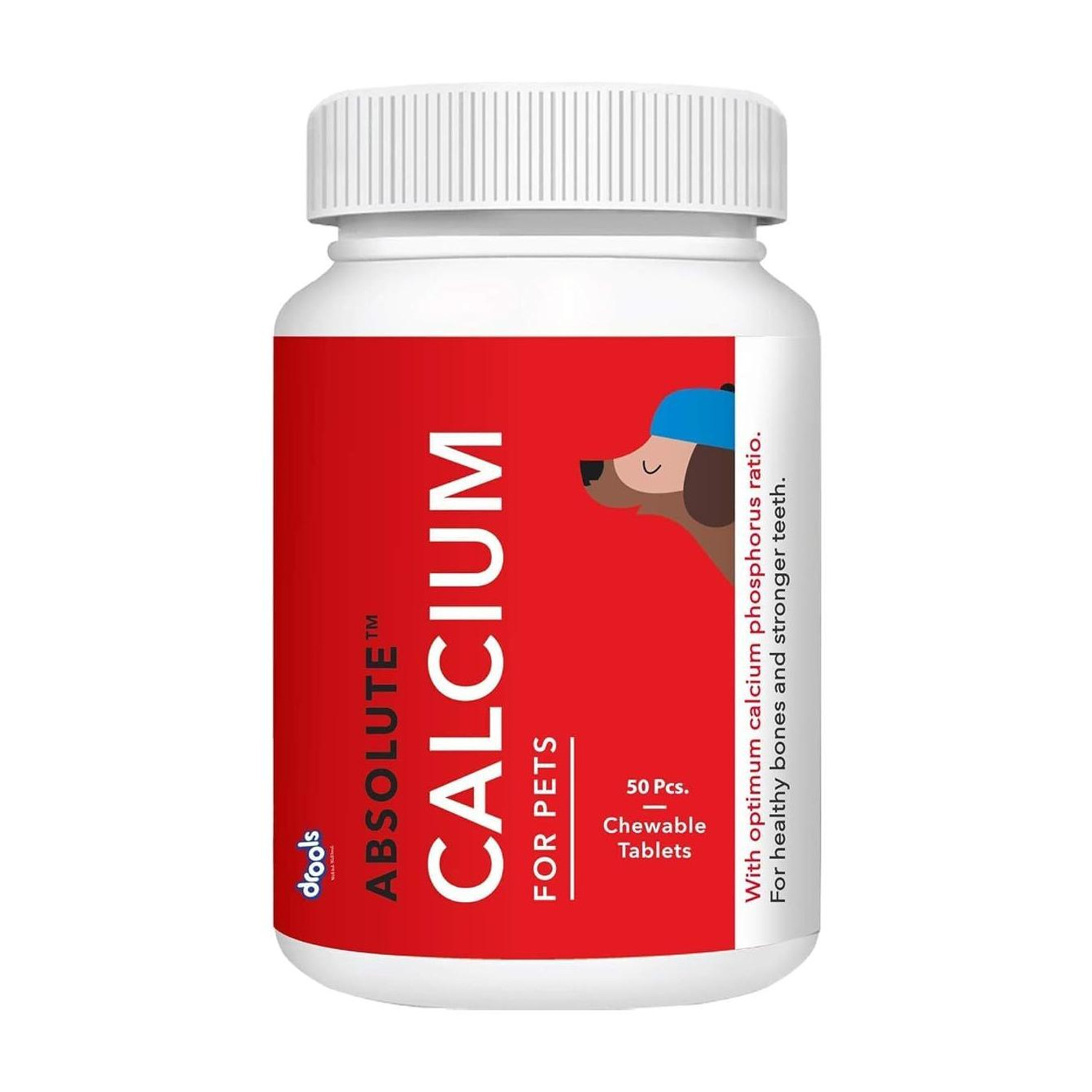 Image of Drools Calcium Tablet - 50 Pieces Pet Health Supplements