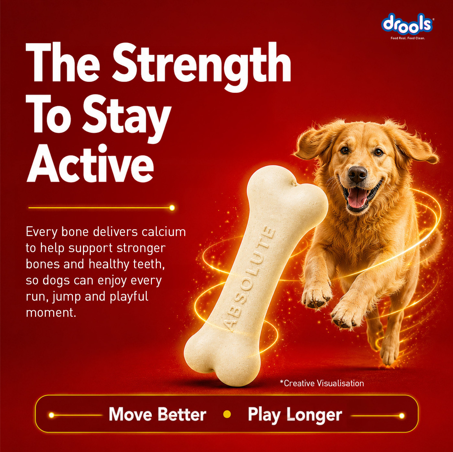 Image of Drools Absolute Calcium Bone(40 Pieces) Dog Treats / Pet Health Supplements