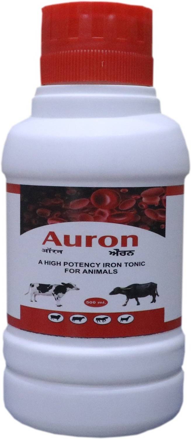 Aurous Auron Iron Tonic, Veterinary Iron Tonic for Cow, Buffalo, Cattle, Goat, Poultry Pet Health Supplements