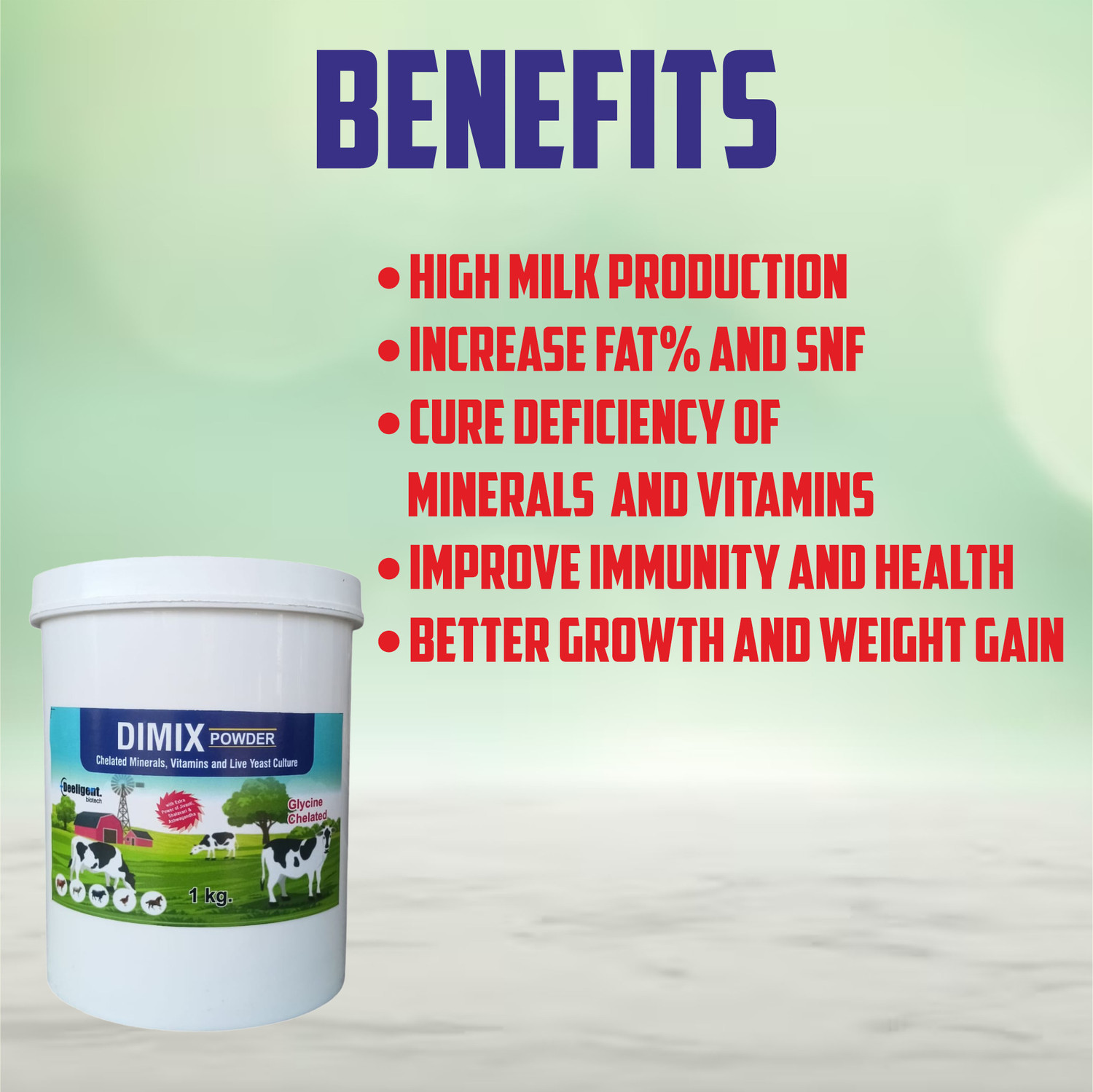 Image of Deeligent Biotech Dimix Mineral Mixture Powder Bucket Pack | Essential Minerals for Buffalo Pet Health Supplements