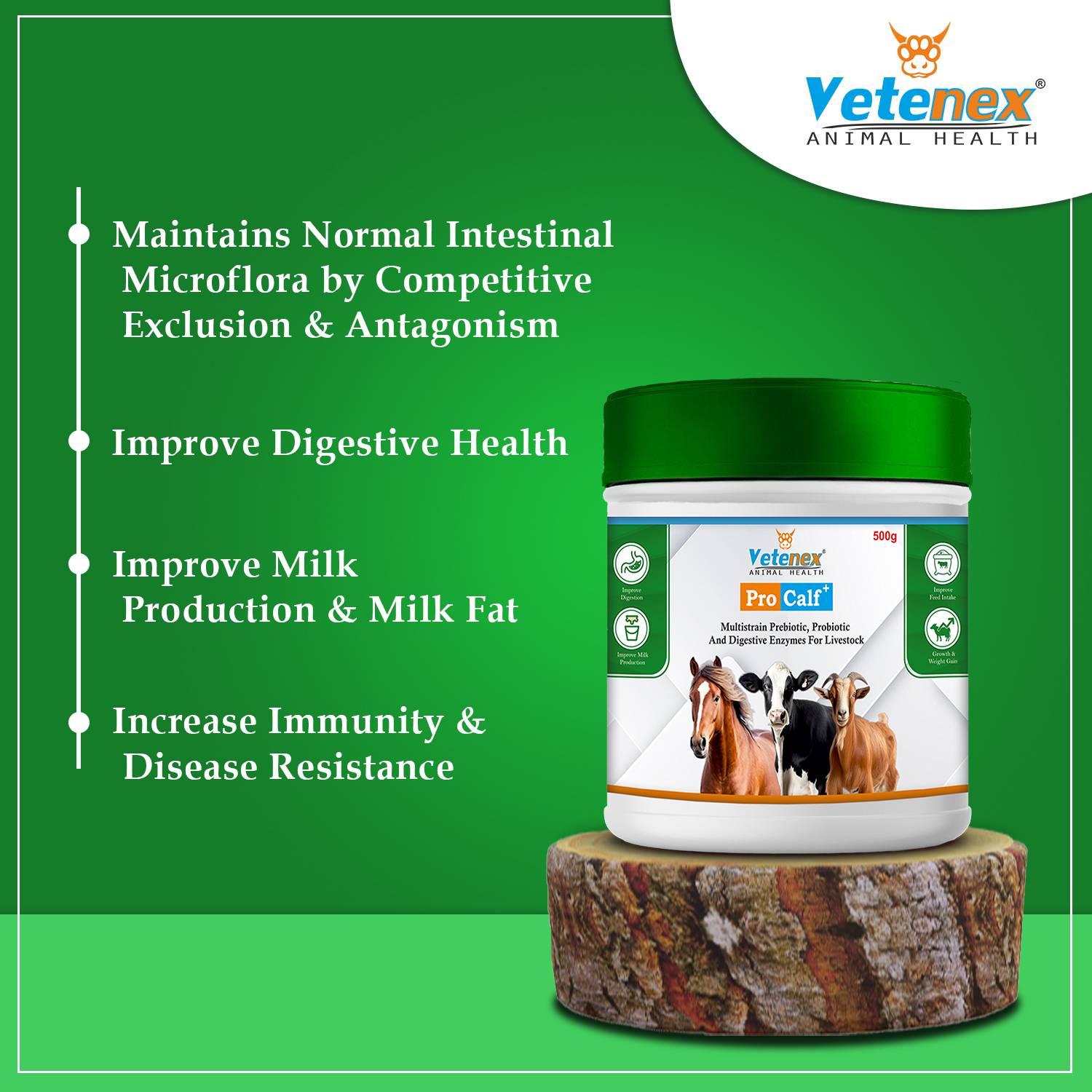 VETENEX Pro Calf Plus Supplement for Cattle, Buffalo - Image 2