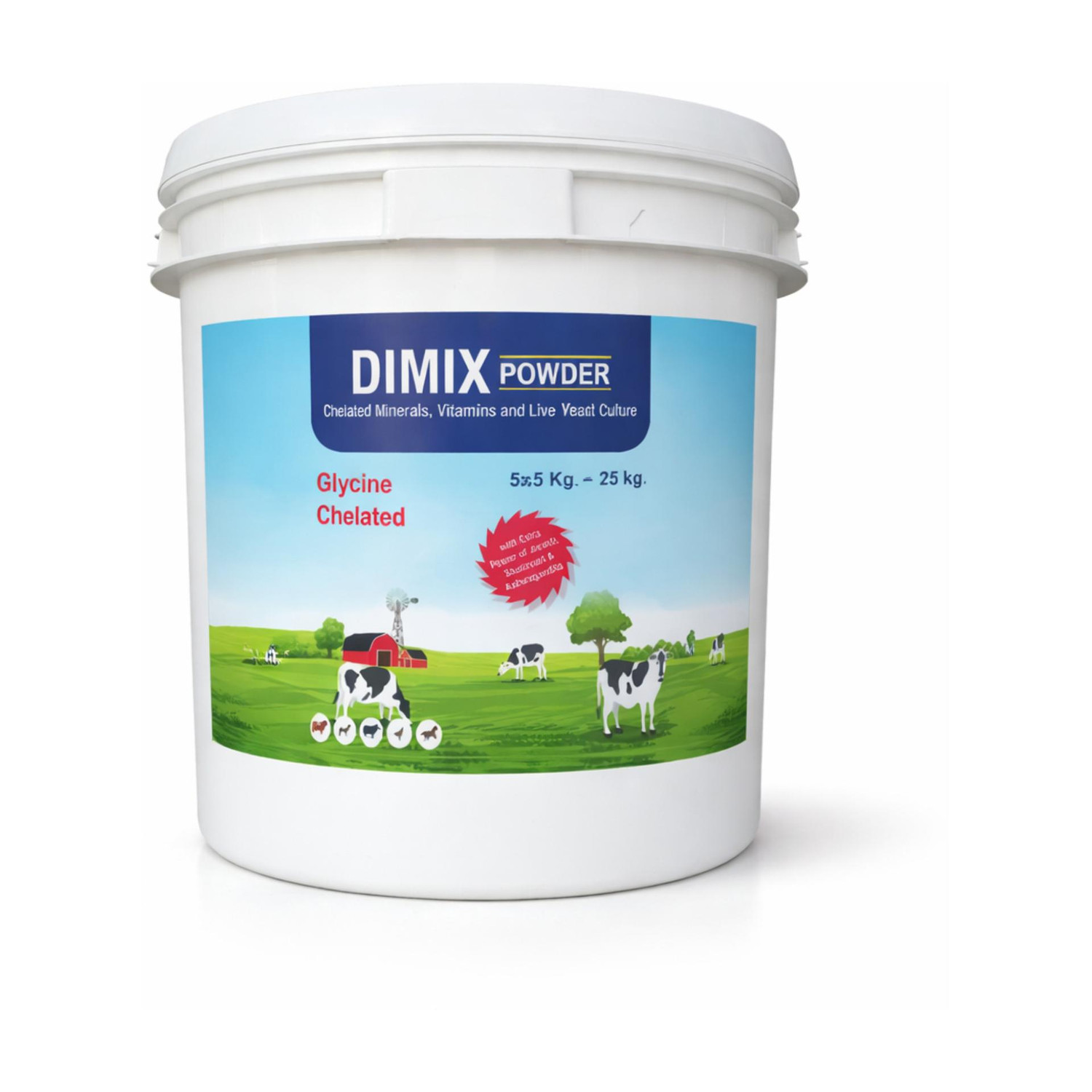 Image of Deeligent Biotech Dimix Mineral Mixture Powder Bucket Pack | Essential Minerals for Buffalo Pet Health Supplements