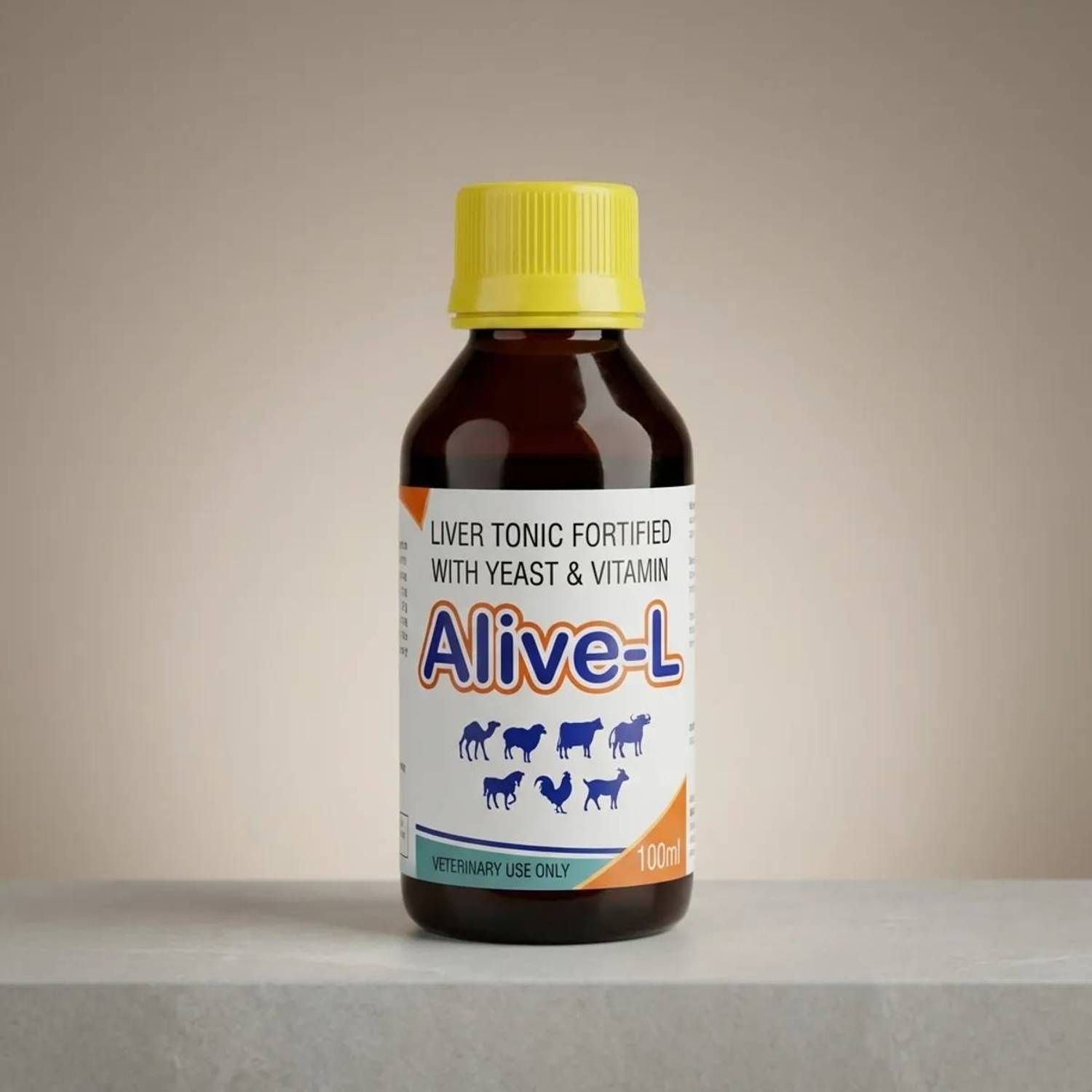 Alive - L Liver Tonic Fortified With Yeast & Vitamin for Dog, Poultry, Pigs, Foals, Sheep & Goat (Pack of 2) Pet Health Supplements