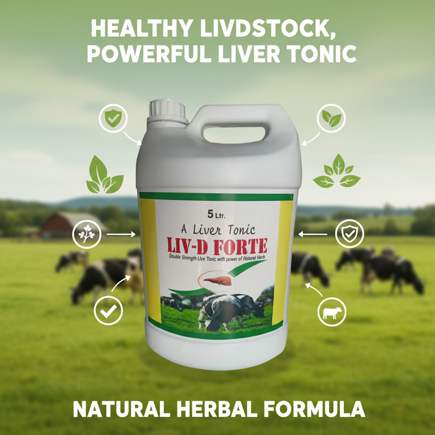 Image of Deeligent Biotech LIV D Forte Liver Tonic for Pets | Boosts Appetite & Digestion | Detox Formula Pet Health Supplements