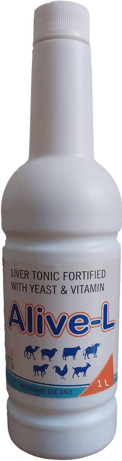 Alive - L Liver Tonic Fortified With Yeast & Vitamin for Cows, Buffaloes, Poultry, Horses Pet Health Supplements
