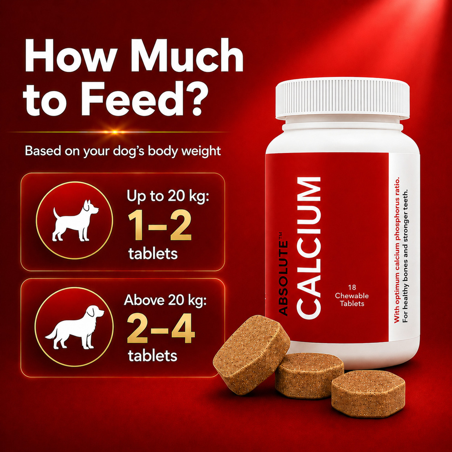 Image of Drools Calcium Tablet - 50 Pieces Pet Health Supplements