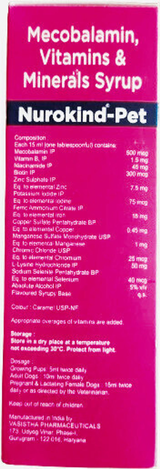 Image of MANKIND Nurokind Pet Syrup With mecobalamin, Vitamin and Mineral Supplement Pet Health Supplements