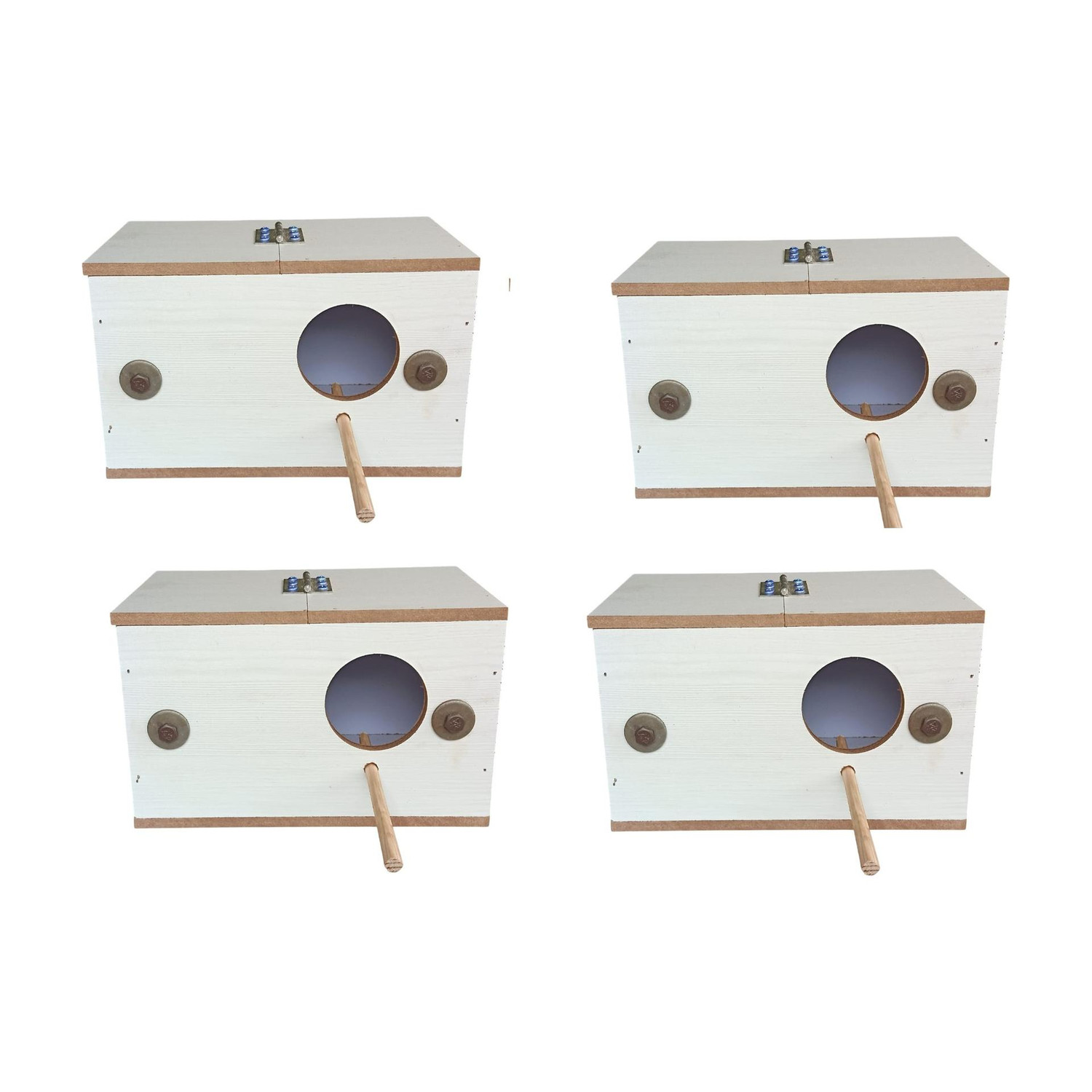 Shree Ganga Enterprise Breeding box for lovebird, budgies and other birds size 9*6*6 inch pack of 4 box Bird House