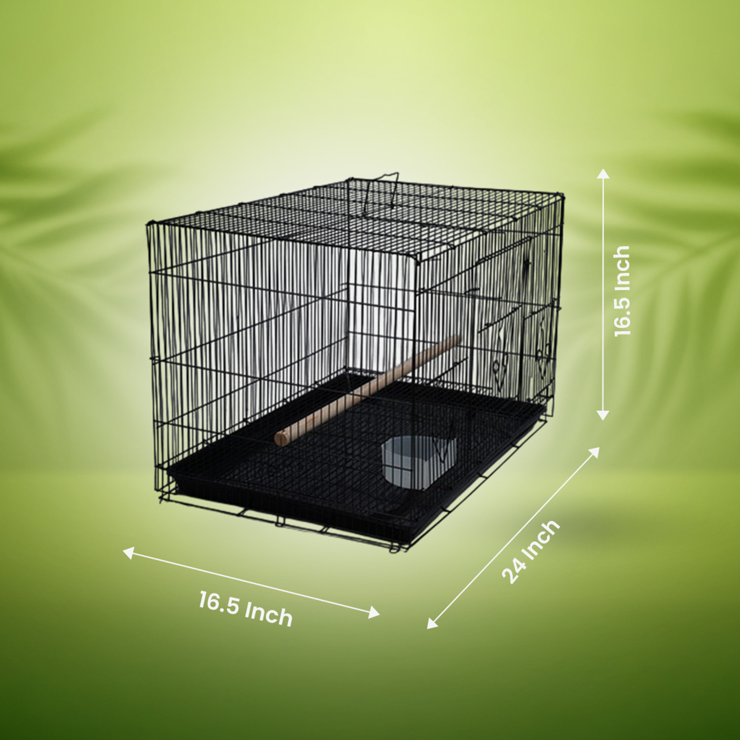 Image of Devis Rust-Proof Black Bird Cage - 25Inch Strong cage Bird Cage