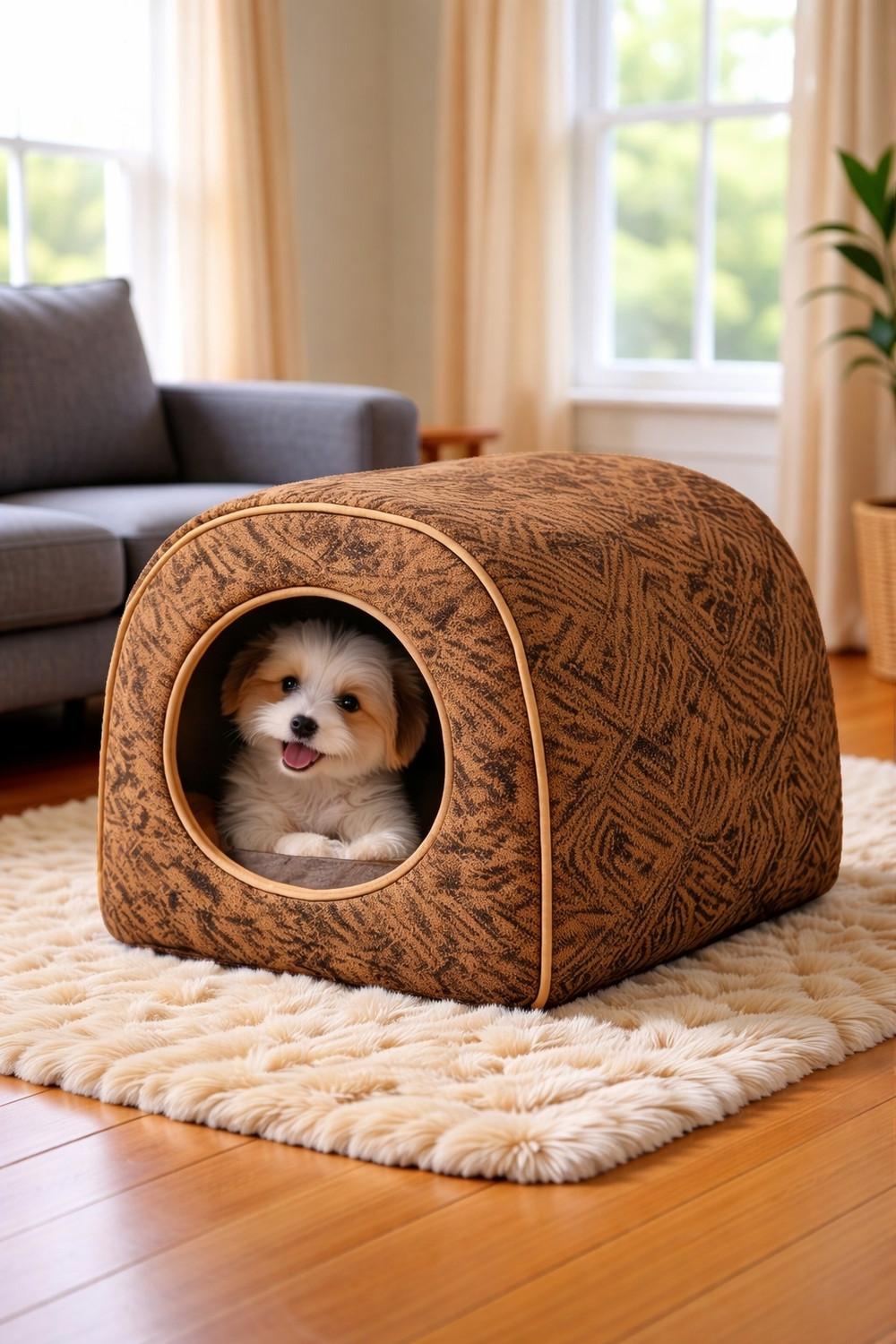 Image of URBANNEST 2-in-1 Sofa Cum House For Cats & Puppies Cat, Dog House