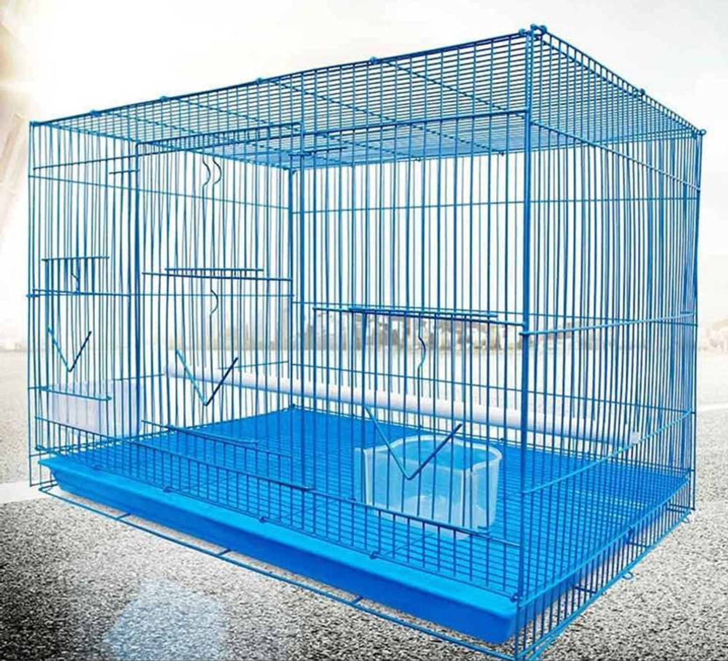 Image of PetJoy 2 Feet Birds Cage, Big House for Parrot, Rabbit and Small Pet Bird, Rabbit, Lizard, Mouse, Bird Cage