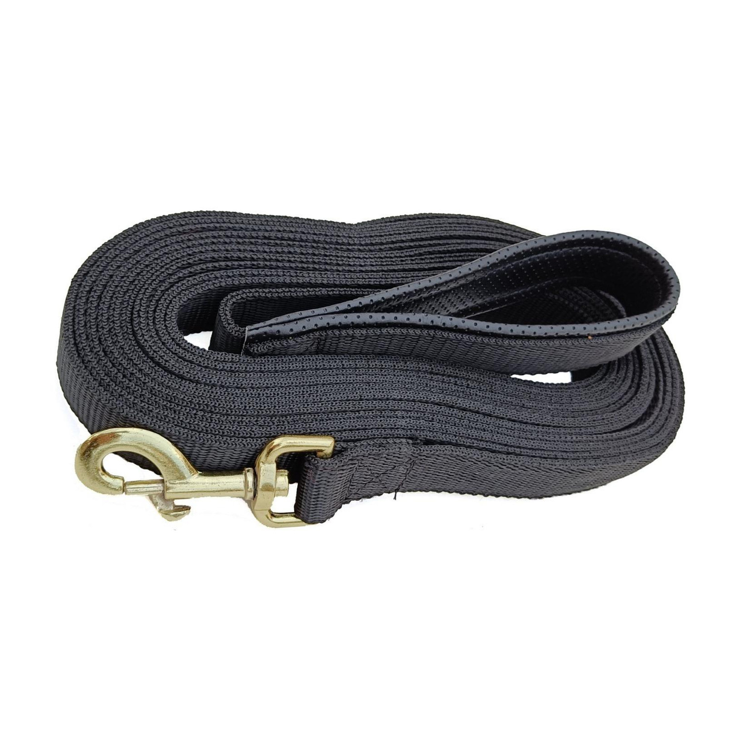 Image of MS PET HOUSE Padded Dog Training Leash 30 Ft Long Lead for Dogs. 1 inch Wide by 30 Ft Long Black 915 cm Dog Strap Leash