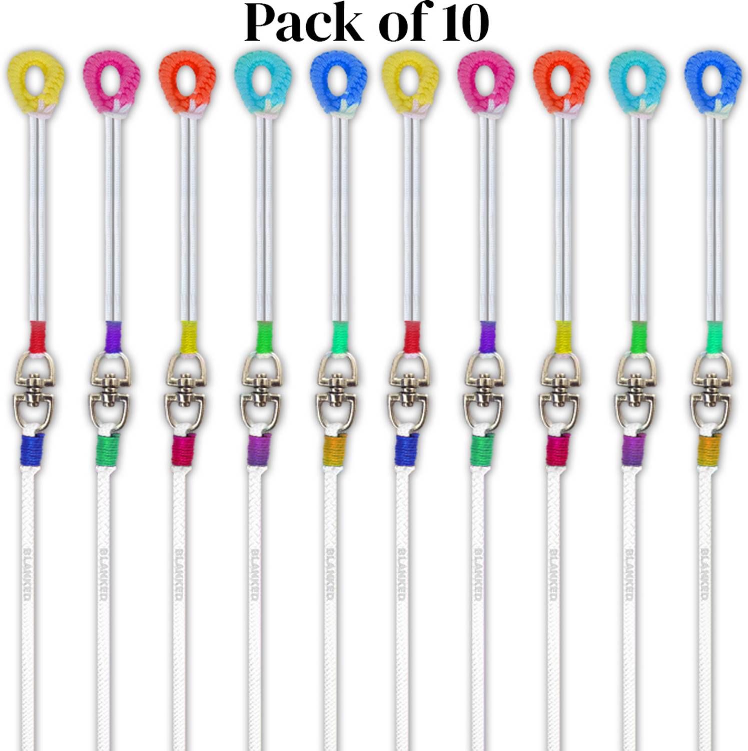 BLANKED Aseel Rooster Rope (Pack of 10) White - Image 1