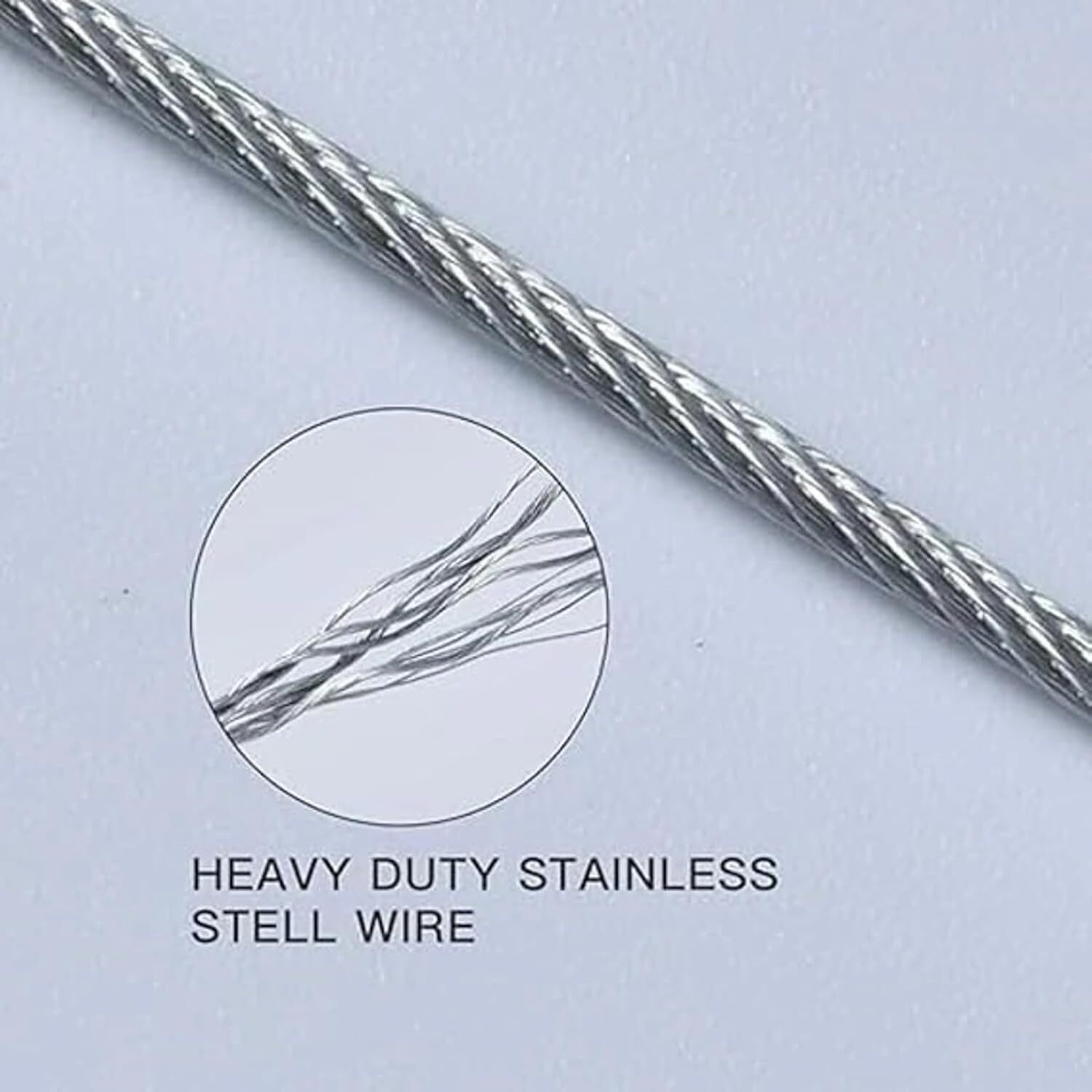 Image of GEETA SEVEN Reflective Heavy Duty Dog Tie Out Cable 457 cm Dog Cord Leash (Silver)