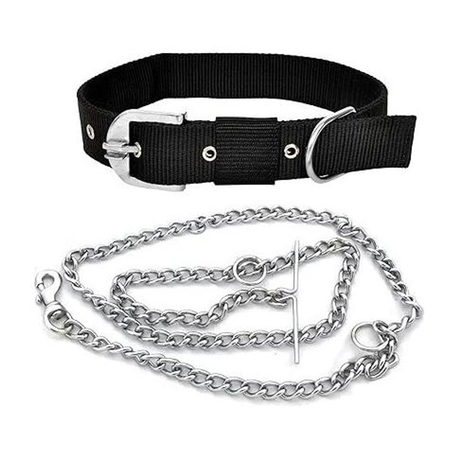Image of Smart Doggie Smart Doggie Dog Collar Nylon with chain For Small Dog NOT FOR PUPPY 25 cm Dog Chain Leash