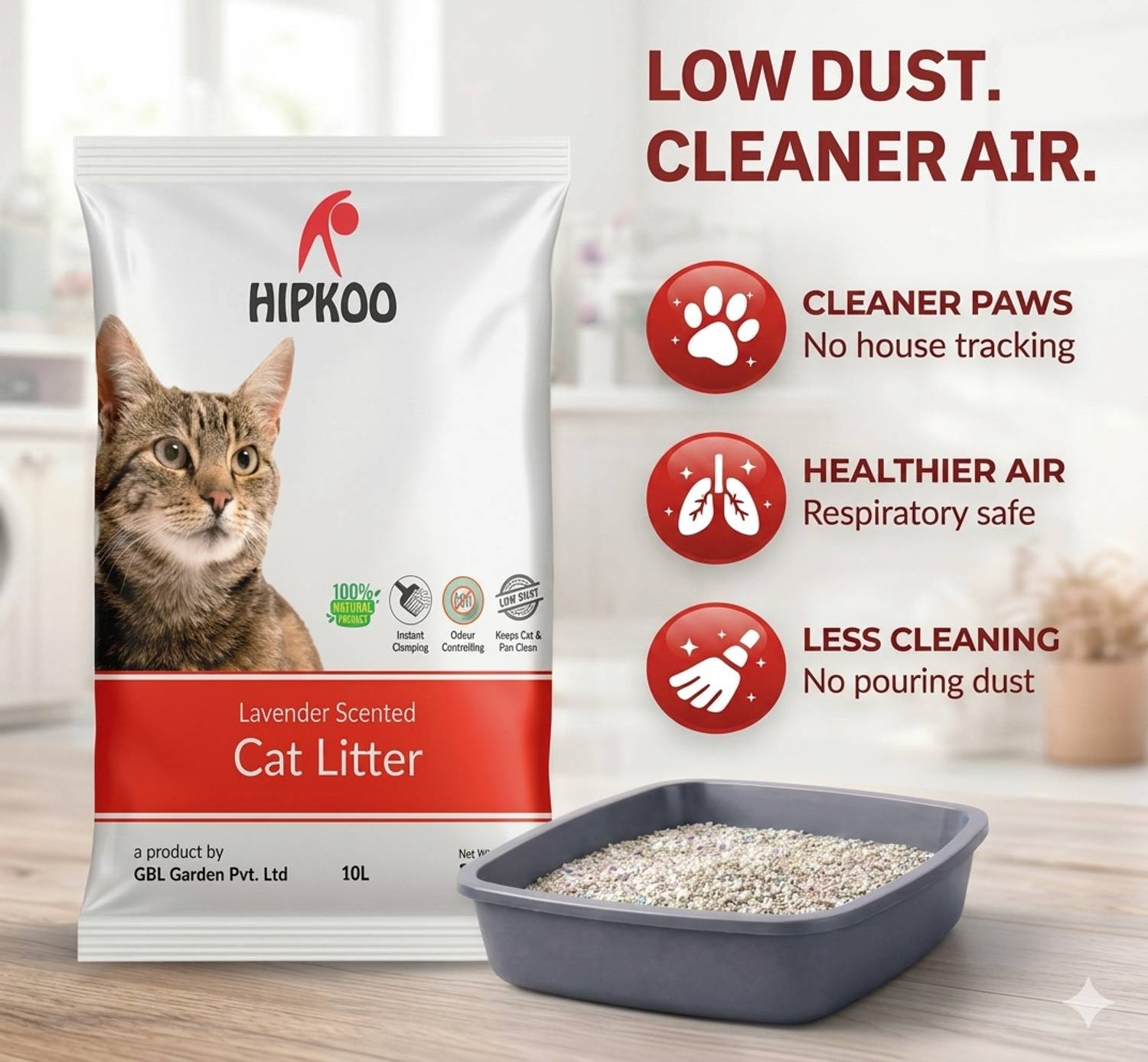 Hipkoo Clumping Bentonite Cat Litter 25 kg - Image 4