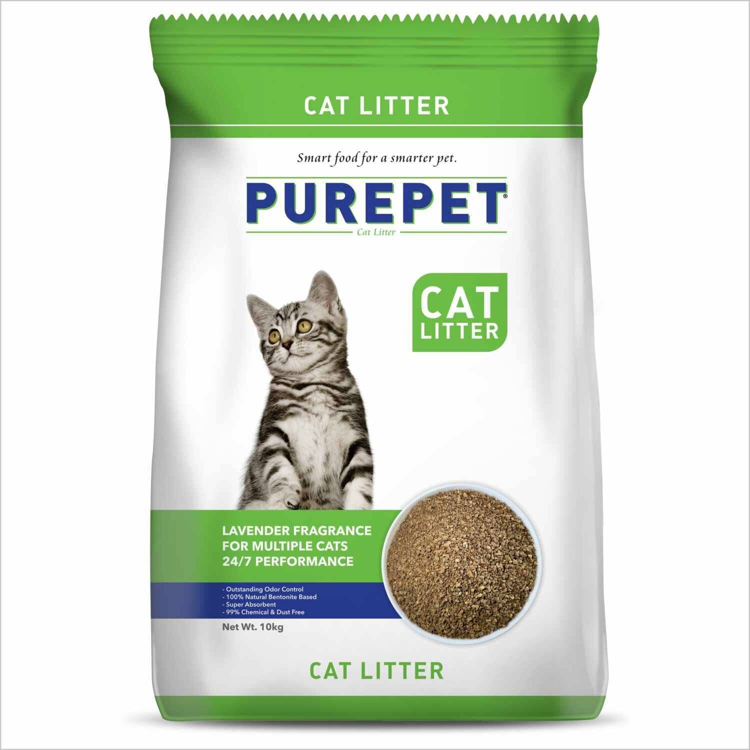 Purepet Lavender Fragrance Cat Litter 10kg - Image 1