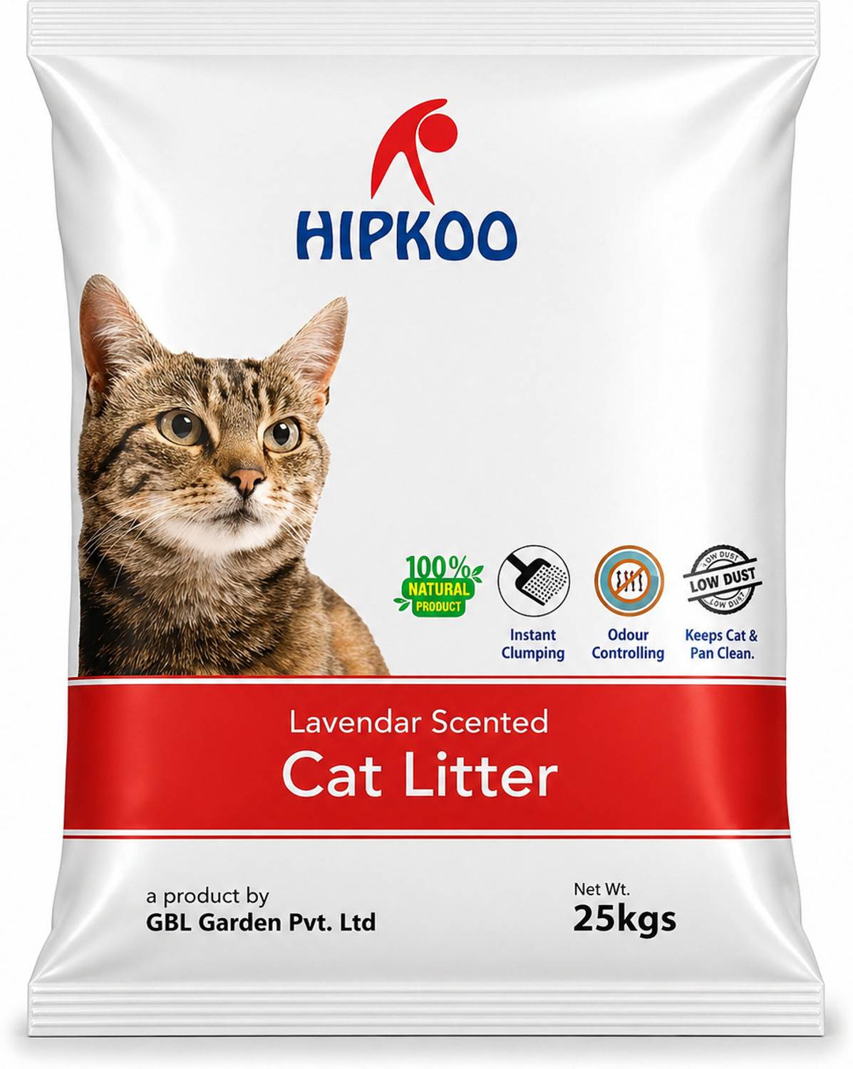 Hipkoo Clumping Bentonite Cat Litter 25 kg