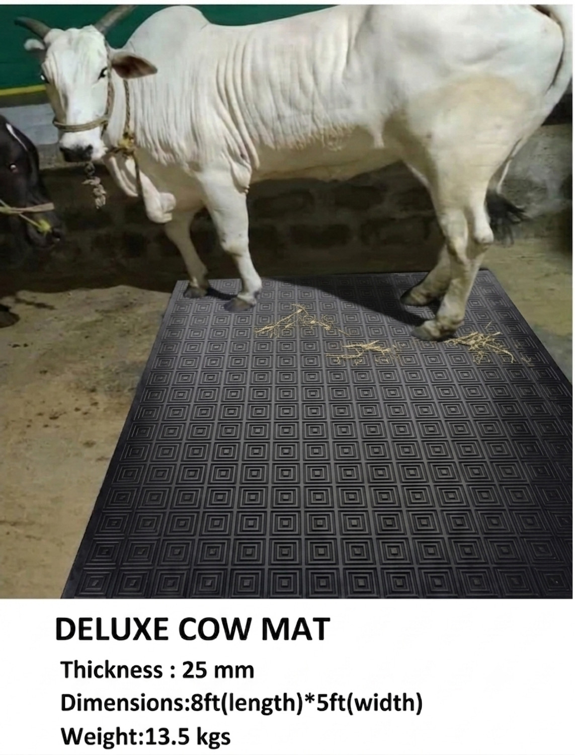 Image of PAONFIT TATA Cow Mat for all animals, BPA Free, Easy Clean Waterproof Heavy Thick 25mm Cow, Hamster Pet Mat