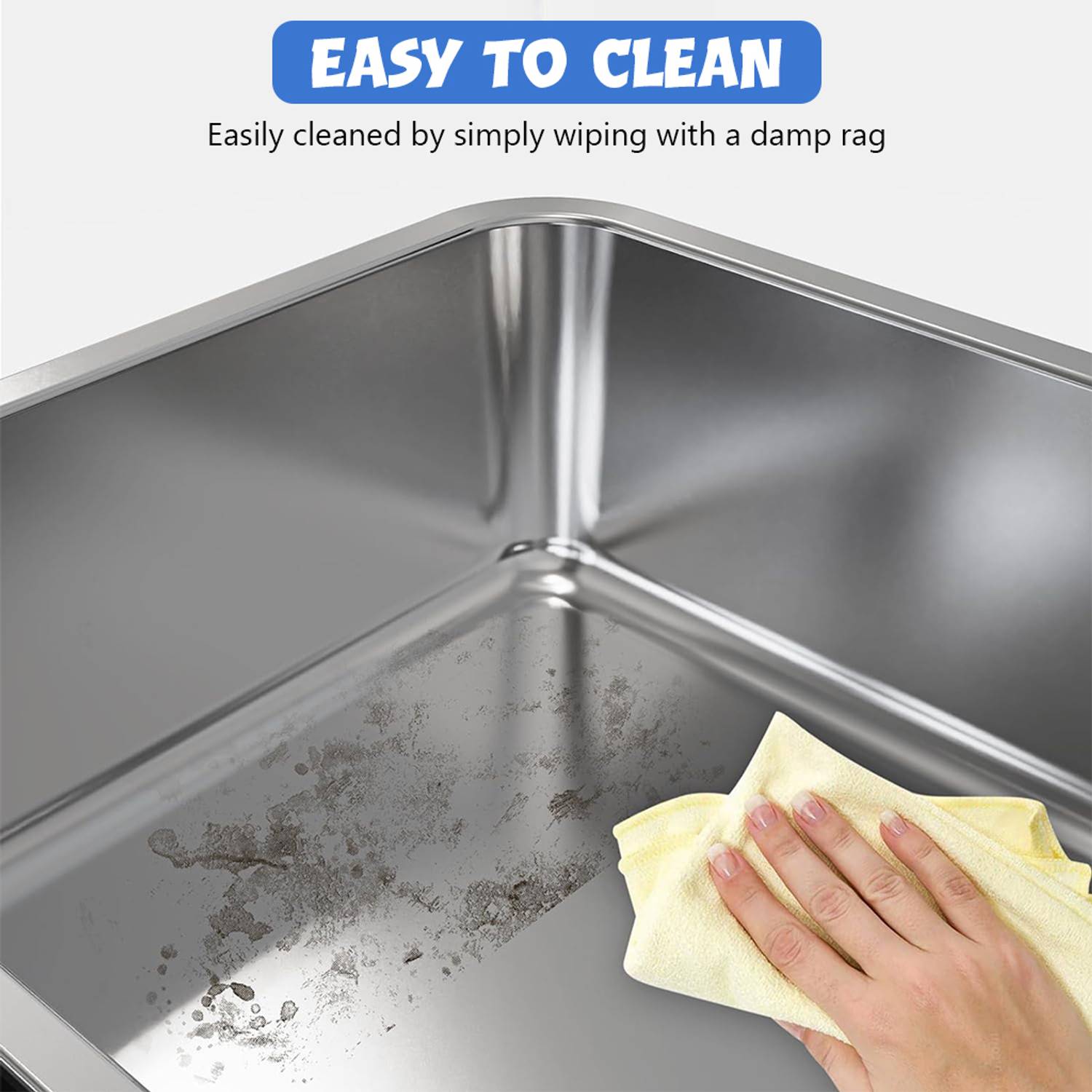 SUPVOX Stainless Steel Cat Litter Box - Image 5