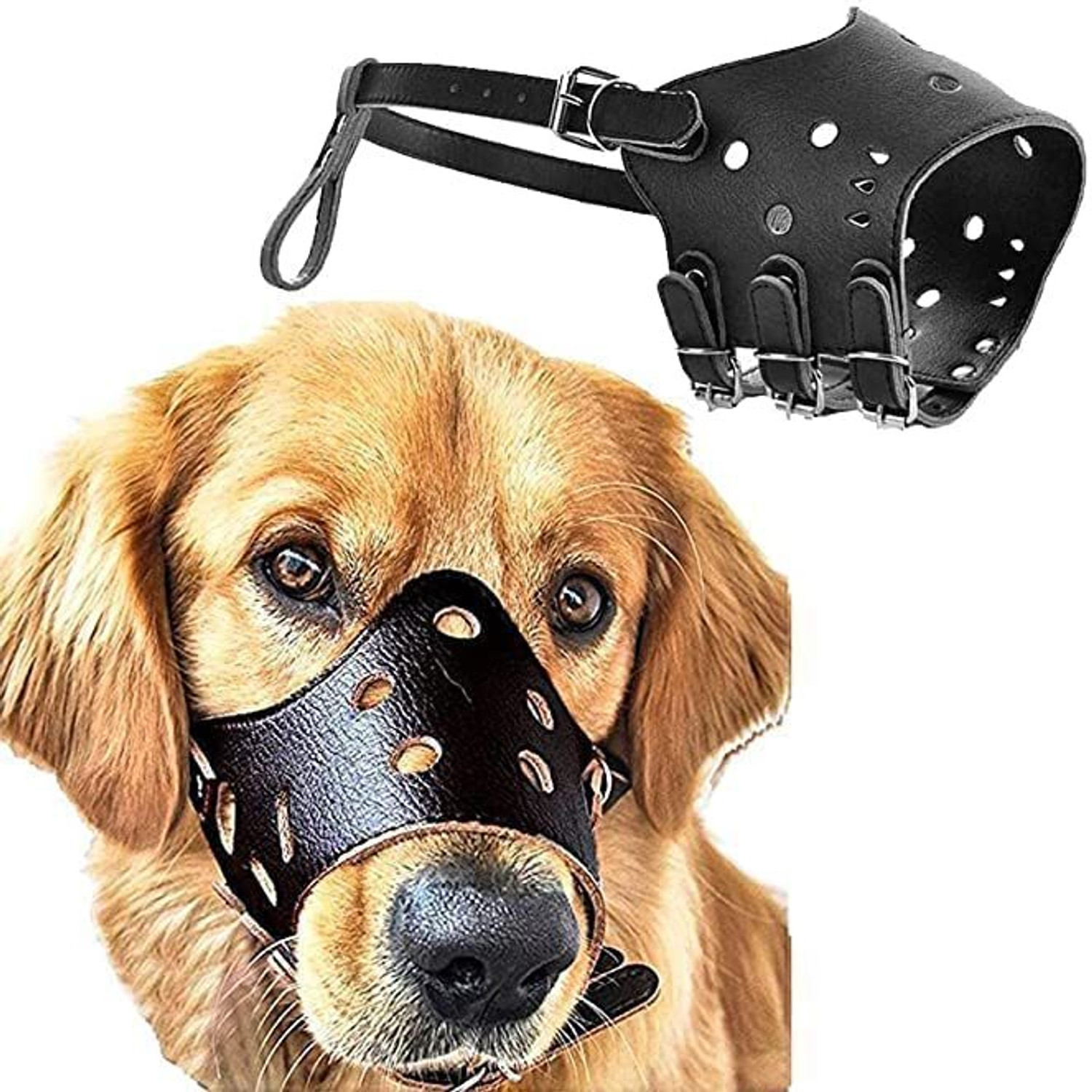 Image of OM ZEE Adjustable Dog Muzzle for Outdoor Walks and Vet Visits Medium Other Dog Muzzle