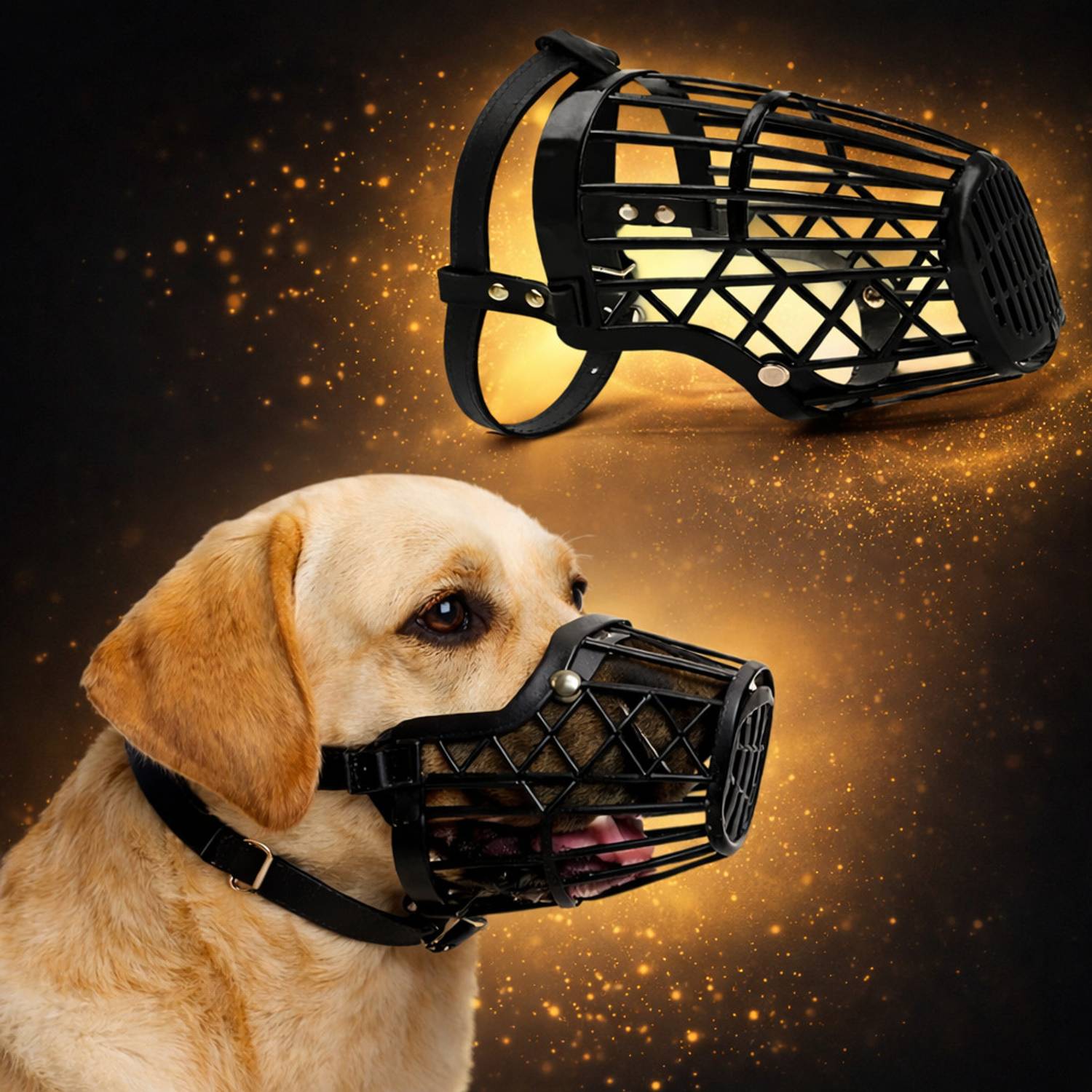 AKEnnterprises 4NO Dog Adjustable Muzzle | Mouth Cover for Dogs/Puppy (Black) Medium Other Dog Muzzle