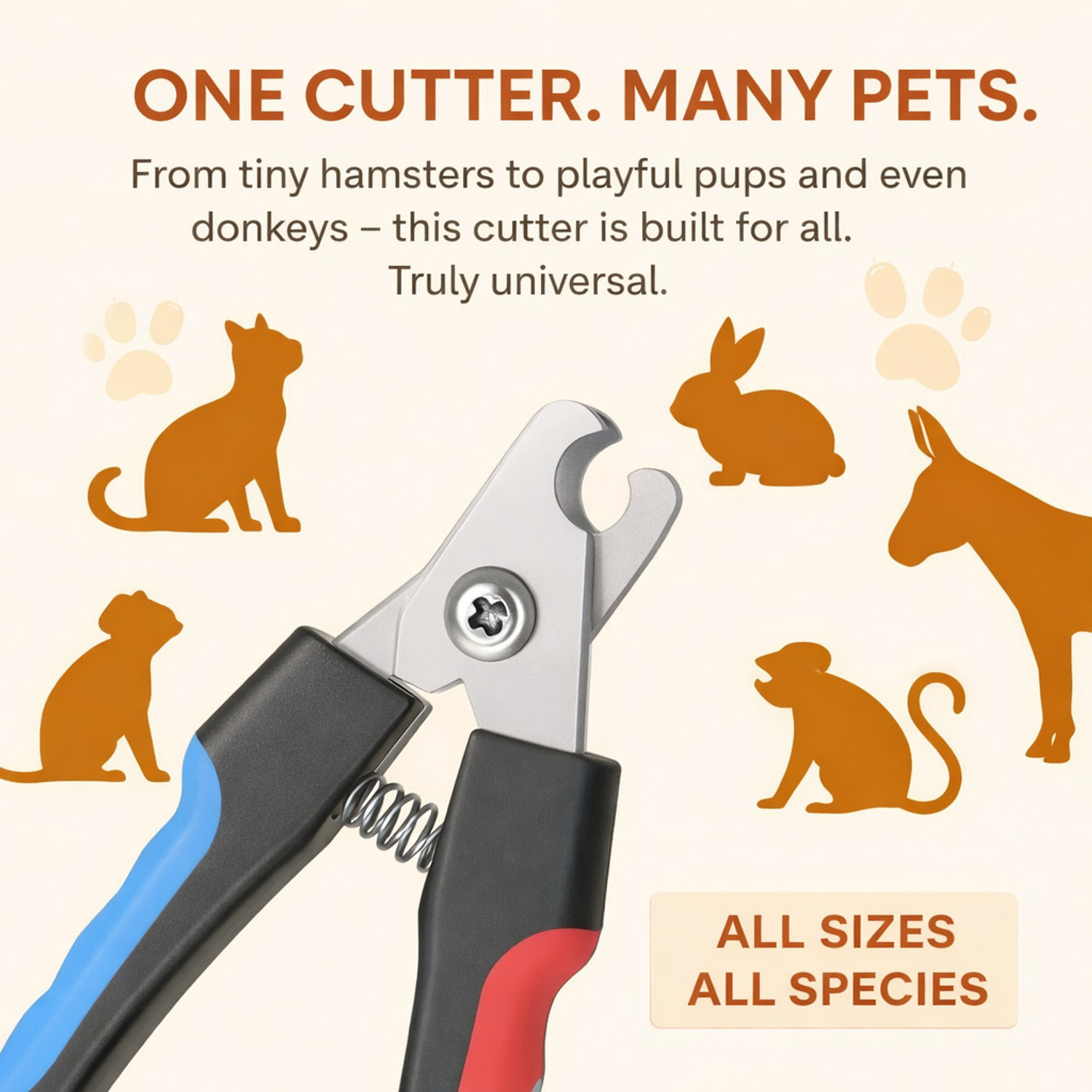 Image of ARZAQ Pet Stainless Steel Pet Nail Cutter Clipper with Grinder Trimmer Grinder Nail Clipper