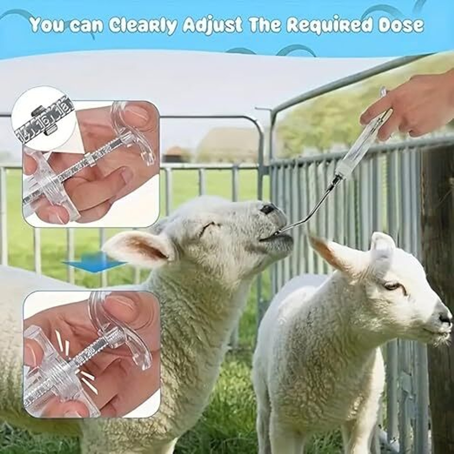 Image of SABM 50ml Livestock Drenching Syringe with Nozzle- Multipurpose Feeding Pet Nursing Kit