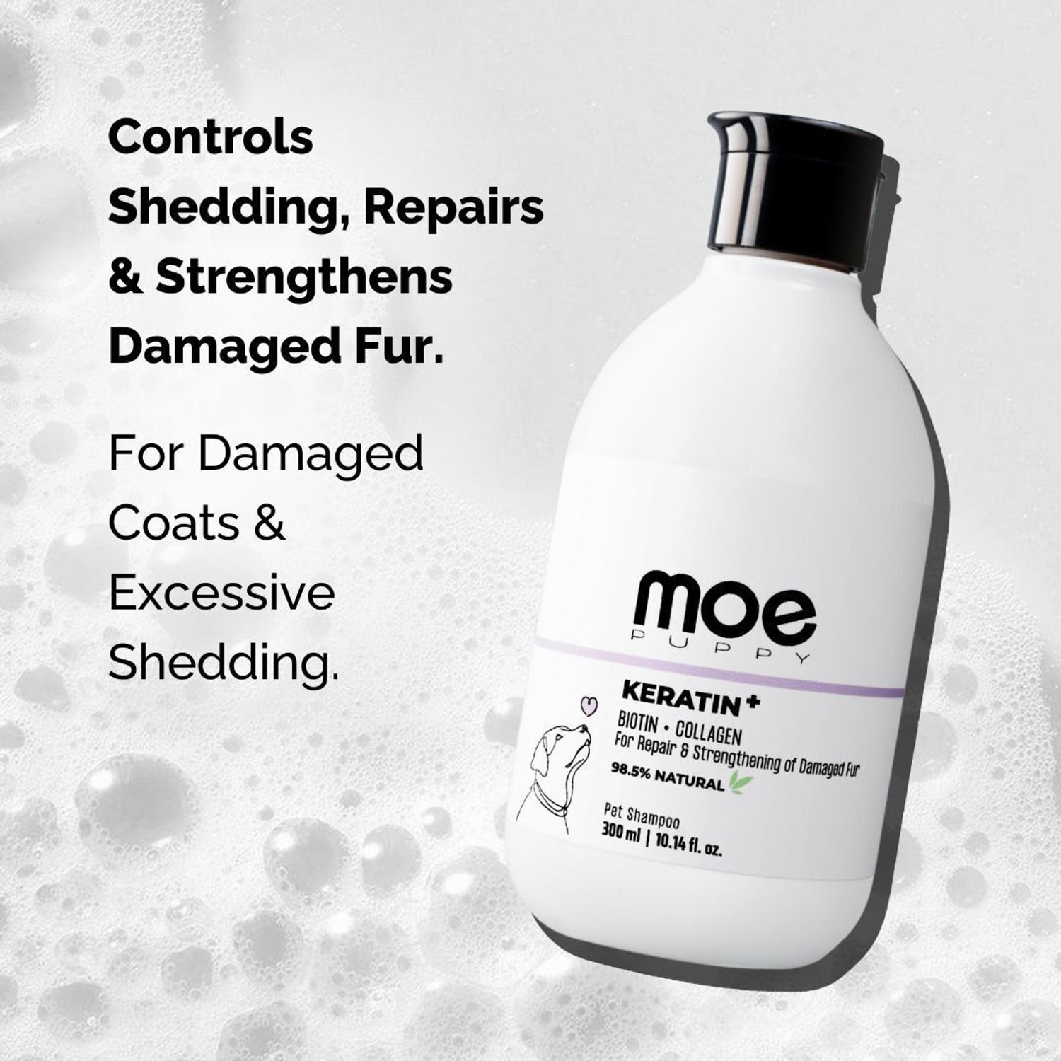 Image of Moe Puppy Keratin plus Anti-dandruff Natural Dog Shampoo