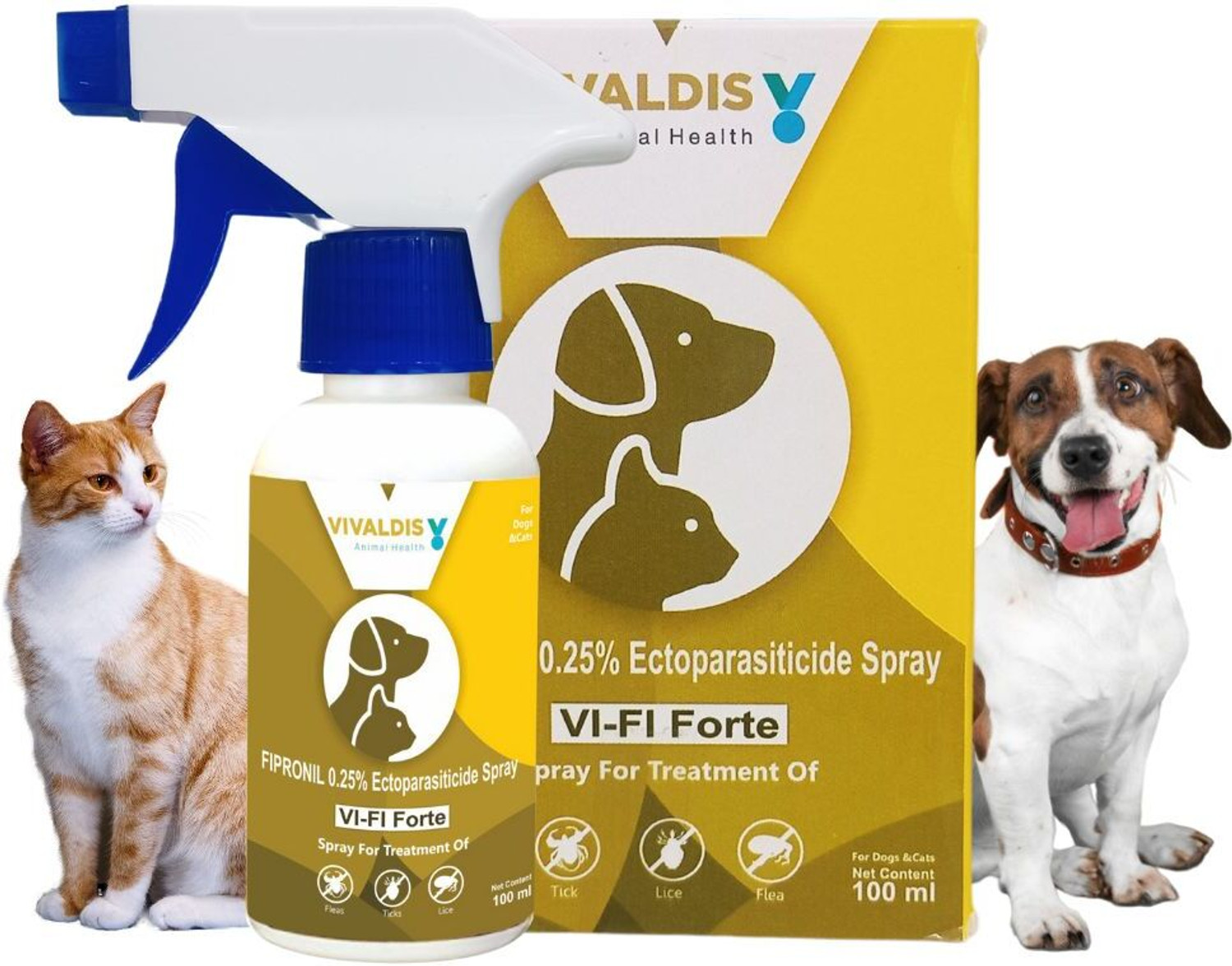 Image of VIVALDIS VIFI Forte Spray For Flea and Tick Fresh Dog, Cat Shampoo