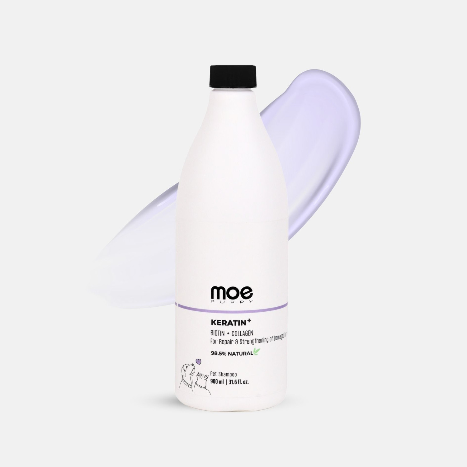 Image of Moe Puppy Keratin Plus Shampoo for Dogs & Cats | Anti-dandruff Natural Dog Shampoo