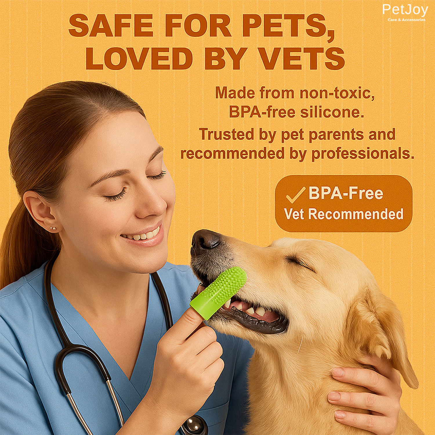 Image of PetJoy Teeth Cleaning Soft Bristles for Easy Dental Care Toothbrush for Dogs & Cats Pet Toothbrush