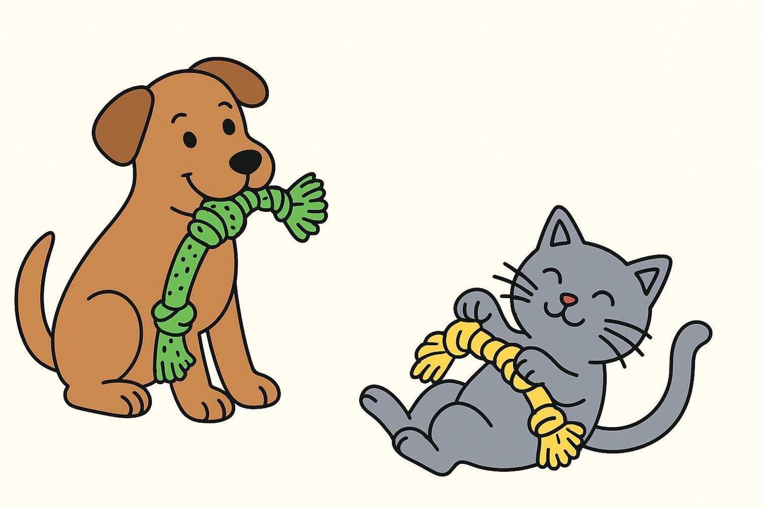 Image of GNS PETS Durable 100% Cotton Rope Toy Combo - Pack of 3 Chew & Tug inch Cotton Chew Toy For Dog