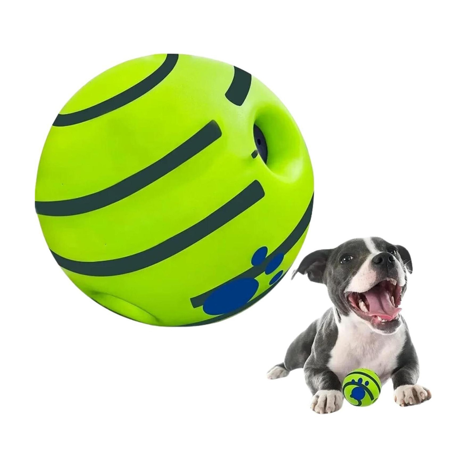Image of Dogs and Tiddles Interactive Giggle Sound Ball Toy for Dogs and Puppies Polyresin Squeaky Toy, Ball For Dog