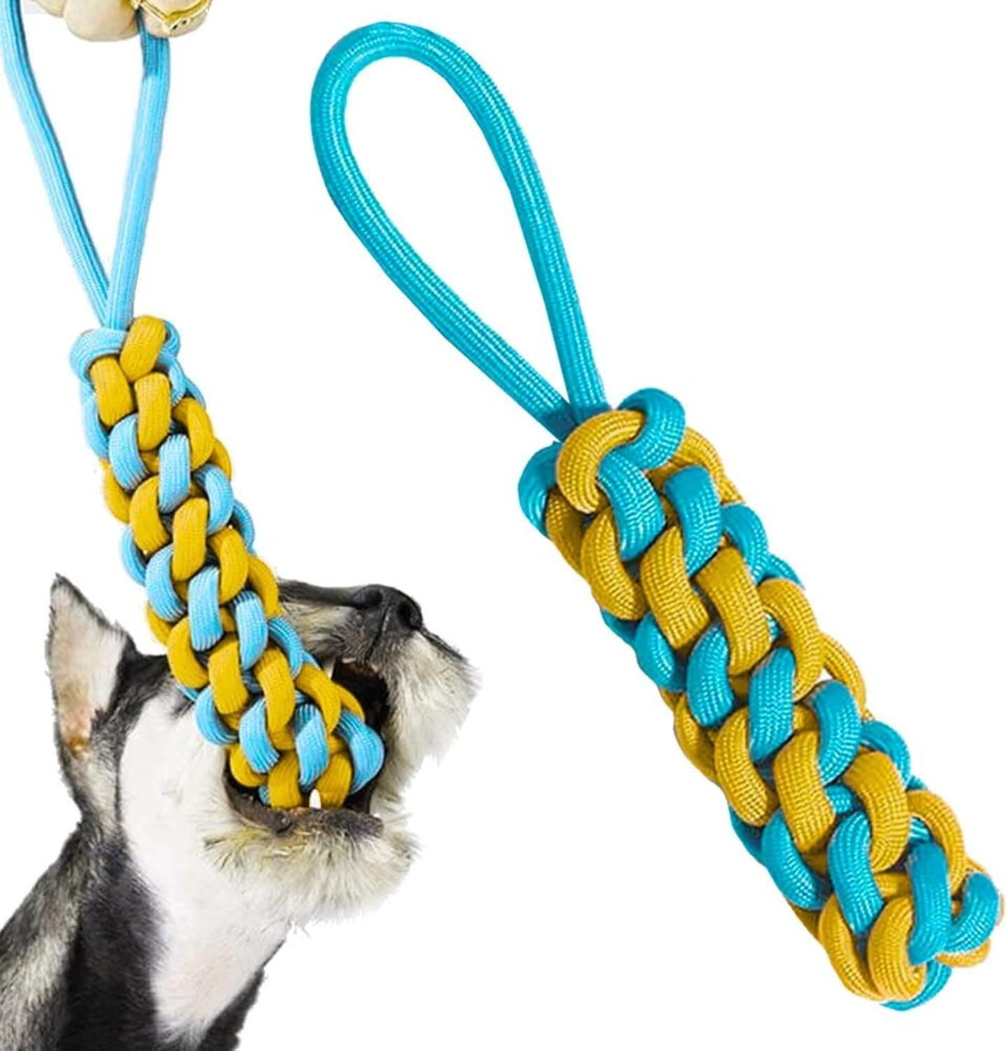 Image of PETZLUV Tough Chew Toys for Dogs - Heavy Duty Rope Toys for Dogs & Pet Accessories Cotton Chew Toy, Fetch Toy, Training Aid, Tug Toy For Dog