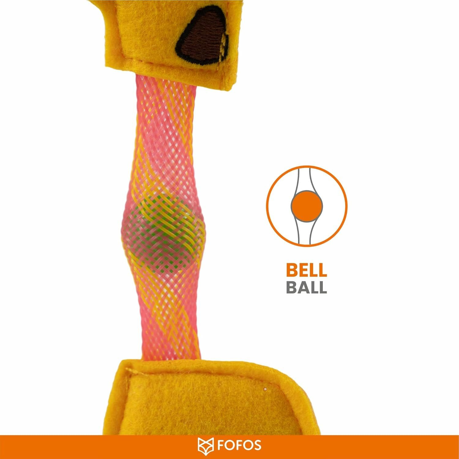 Image of fofos FOFOS Cat Flick Tube Toy Giraffe Rubber Training Aid For Cat