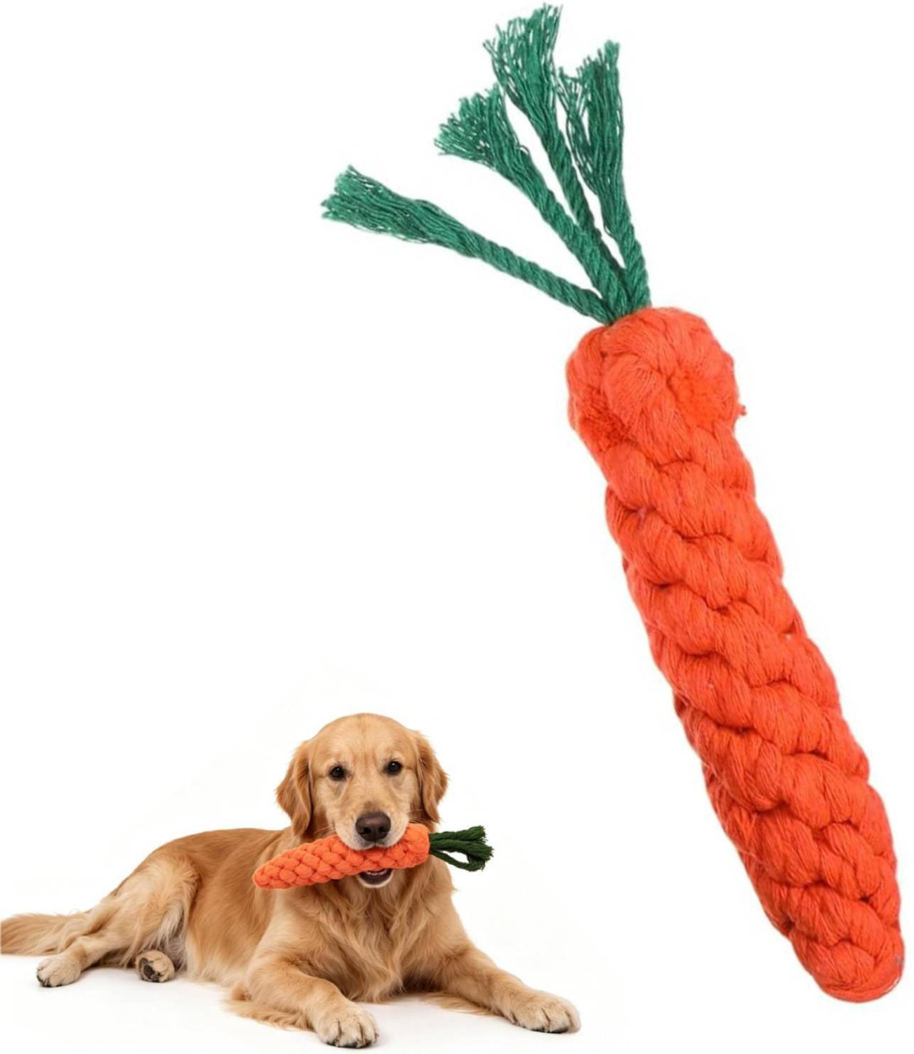 Image of PETZLUV Durable Dog Toys & Chew Toys for Dogs - Interactive Pet Accessories & Rope Cotton Chew Toy, Fetch Toy, Training Aid, Tug Toy For Dog