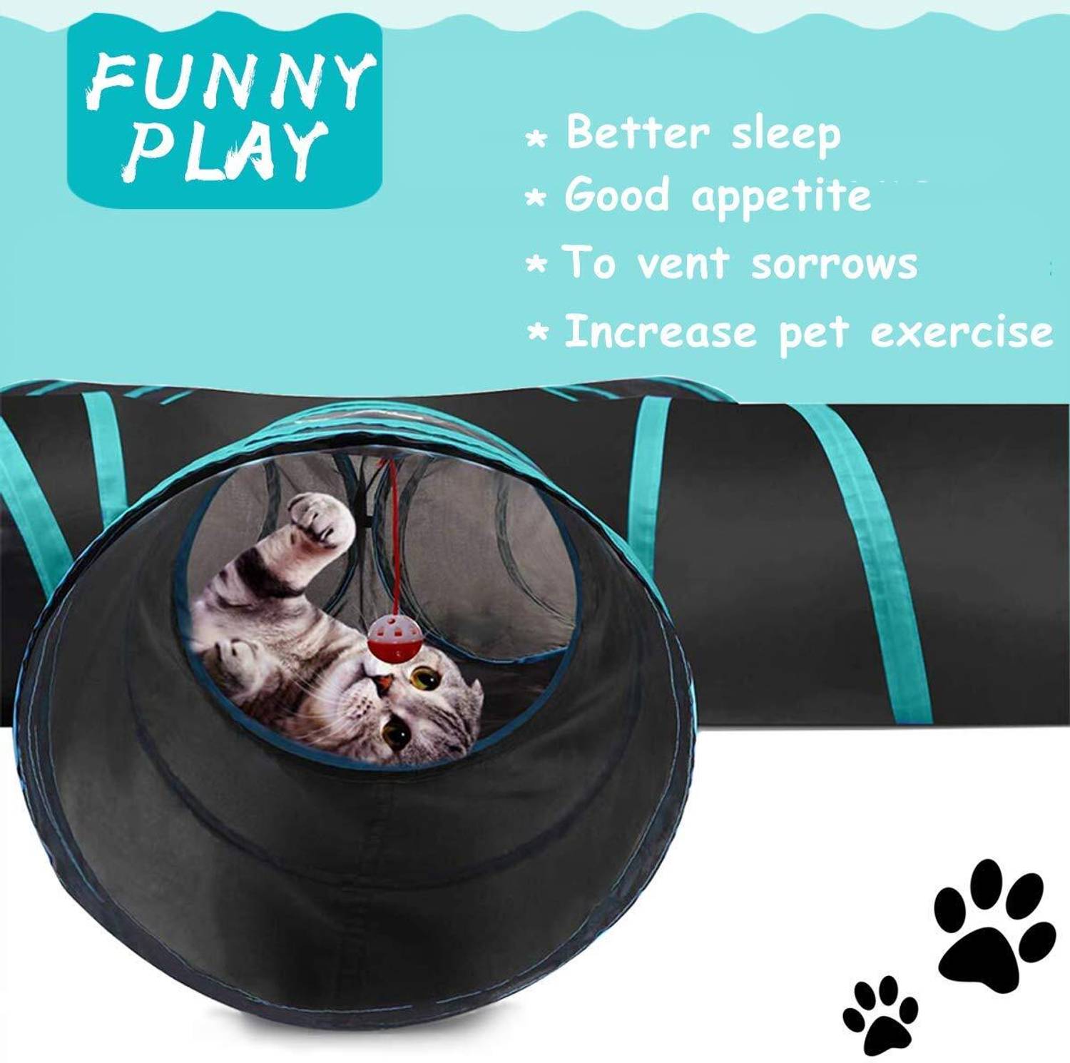 Furry Life Cat Tunnel Toy 5-Way - Image 4
