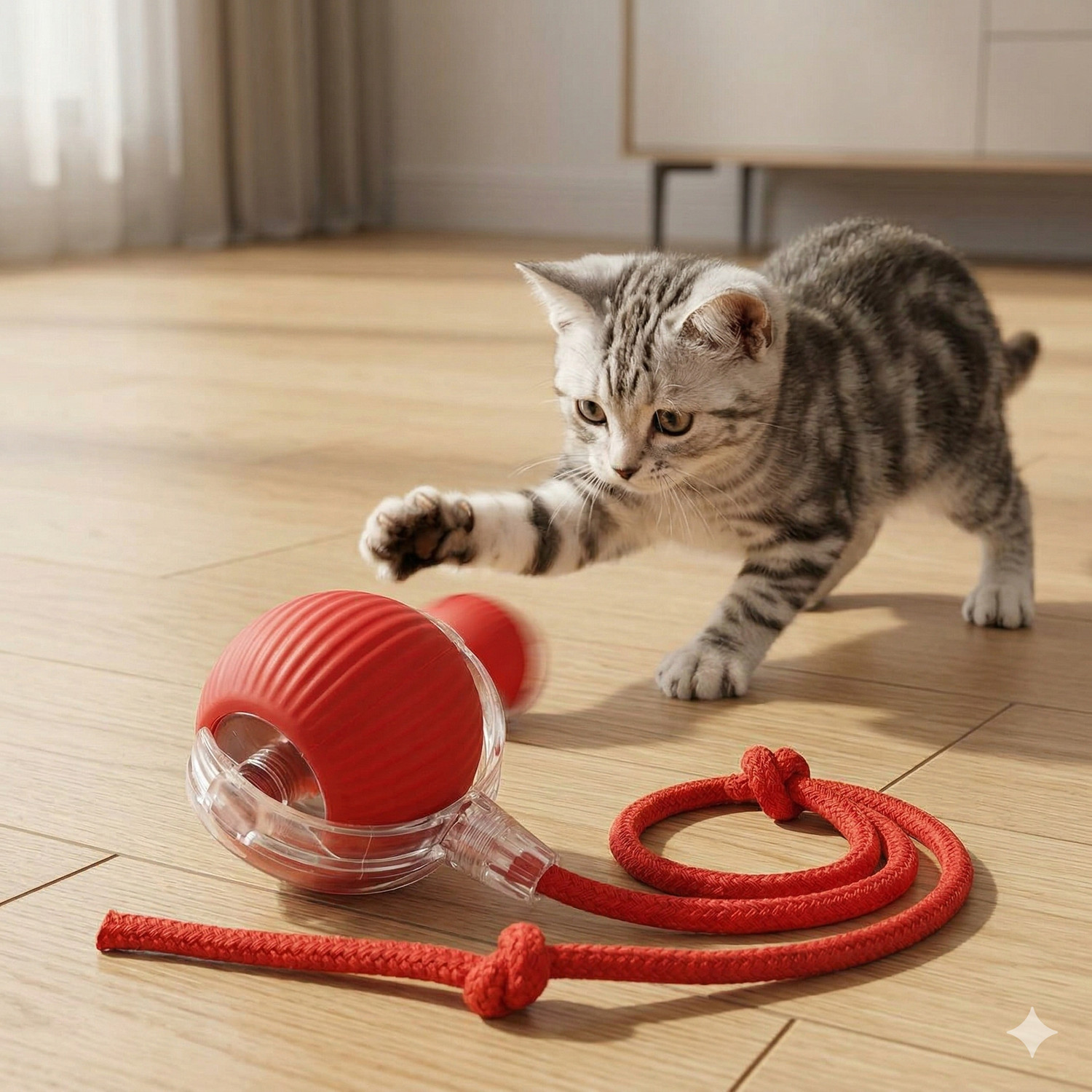Image of Dobariya Mart 360 Interactive Rolling Ball Toy Silicone, Plastic Ball For Dog & Cat