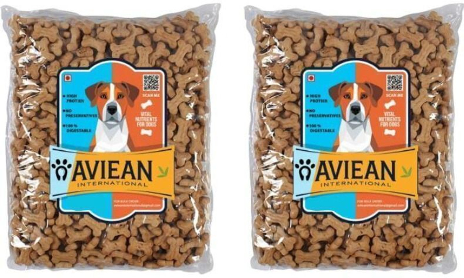 Image of Aviean International 1.4 Kg Dog Biscuits 2 Pack (700*2,Gm) Puppy Combo (Chicken +Mutton ) Biscuits Egg Dog Treat