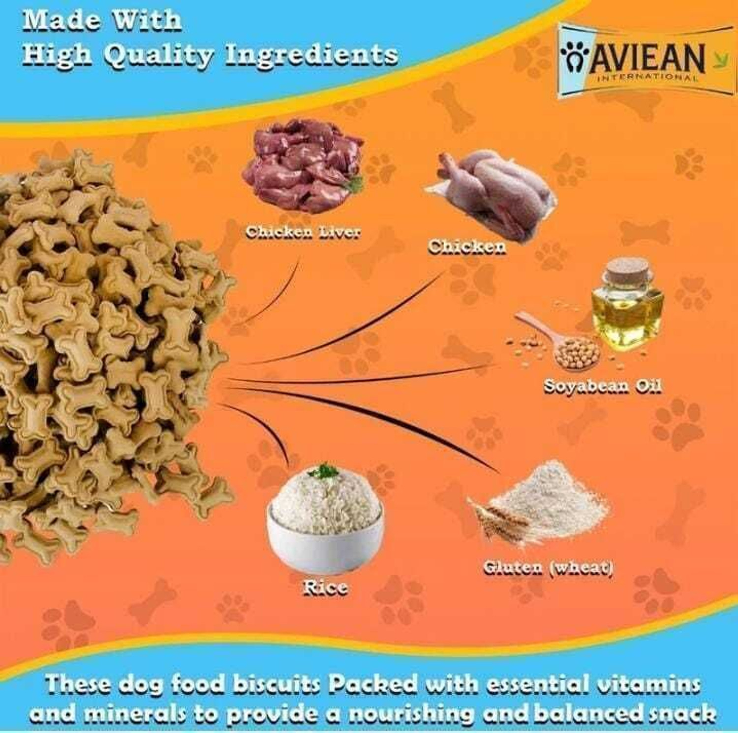 Image of Aviean International 1.4 Kg Dog Biscuits 2 Pack (700*2,Gm) Puppy Combo (Chicken +Mutton ) Biscuits Egg Dog Treat