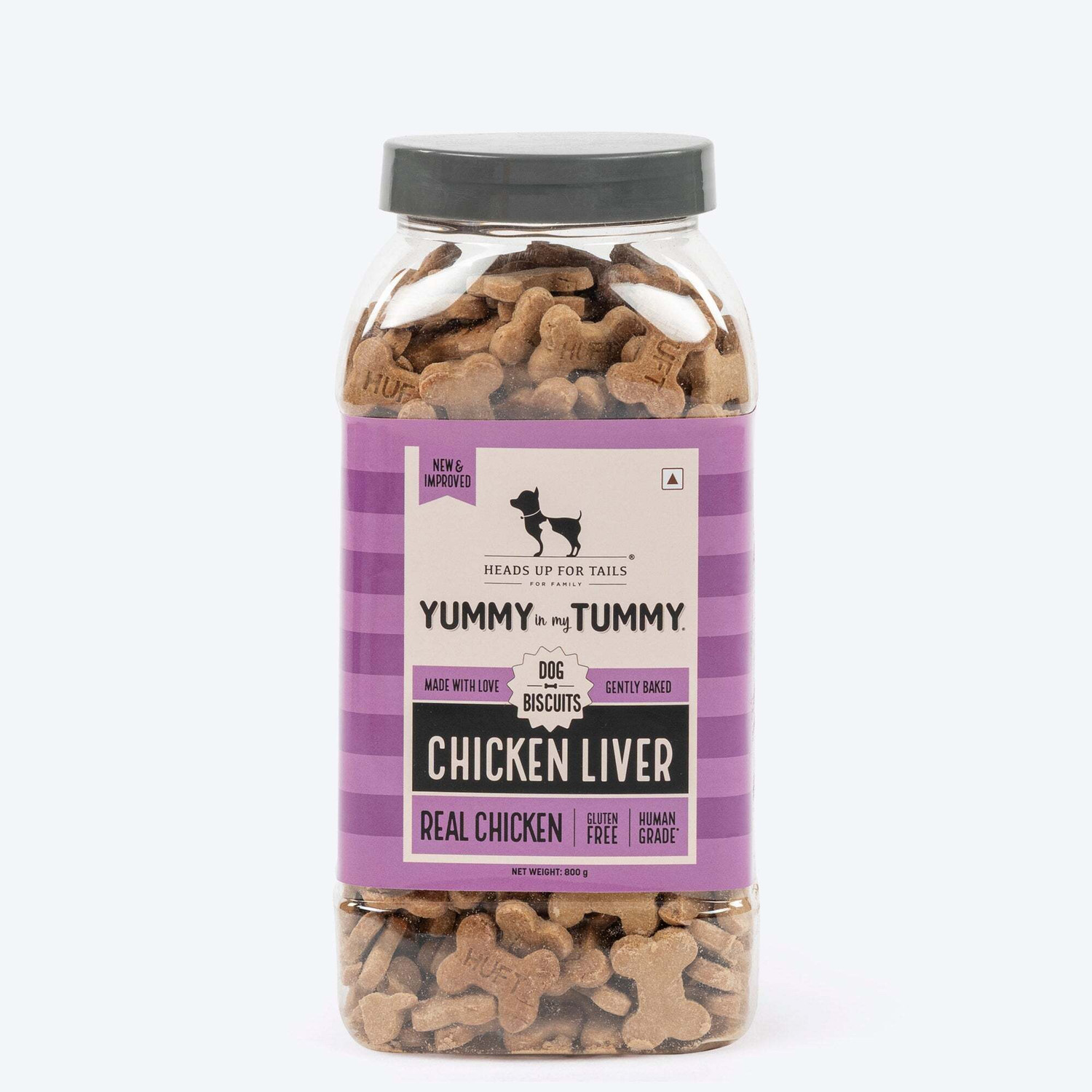 Image of Heads Up For Tails YIMT Chicken Liver Biscuits Chicken Dog Treat