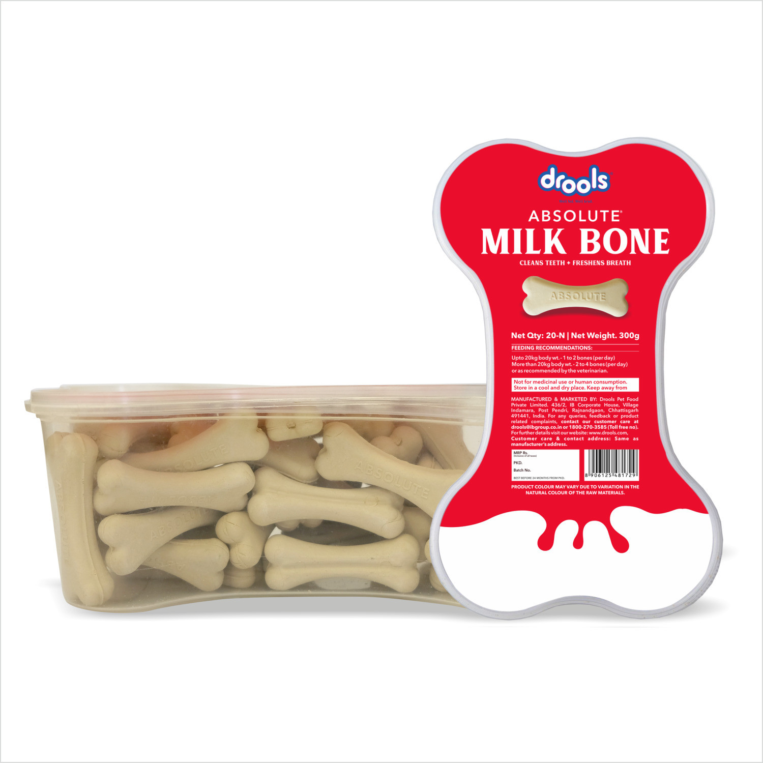 Image of Drools Absolute (20 Pieces ) Bone Milk Dog Treat
