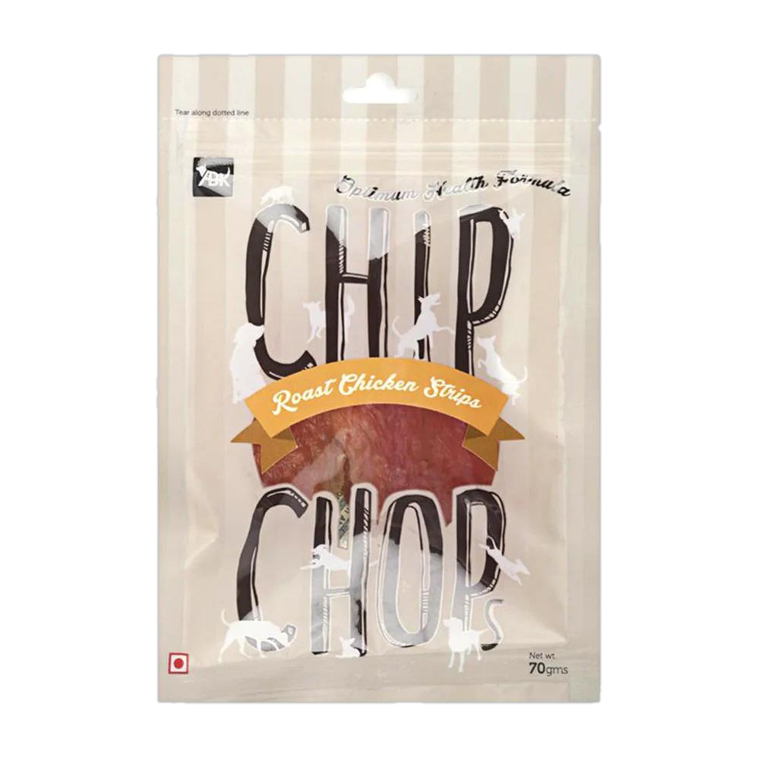 Chip Chops Roast Chicken Strips Dog Meaty Treat - 70 gm Chicken Dog Treat